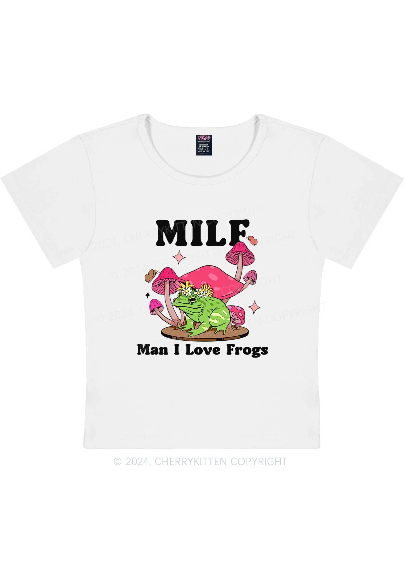 Curvy Mxxf Frog Y2K Baby Tee Cherrykitten - Image 4