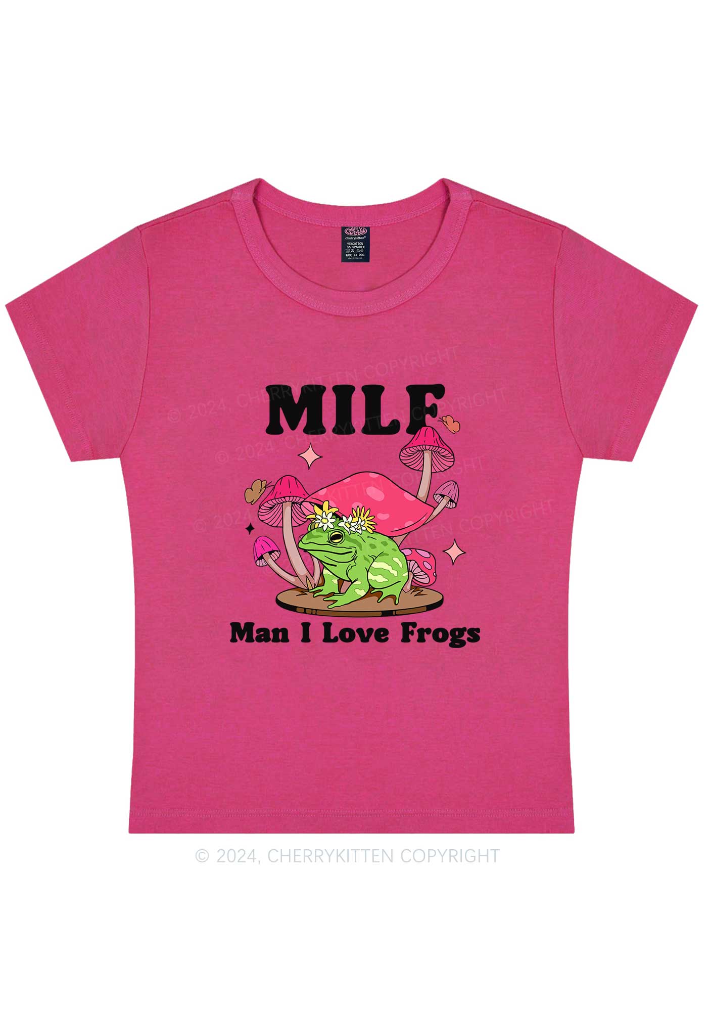 Curvy Mxxf Frog Y2K Baby Tee Cherrykitten - Image 5