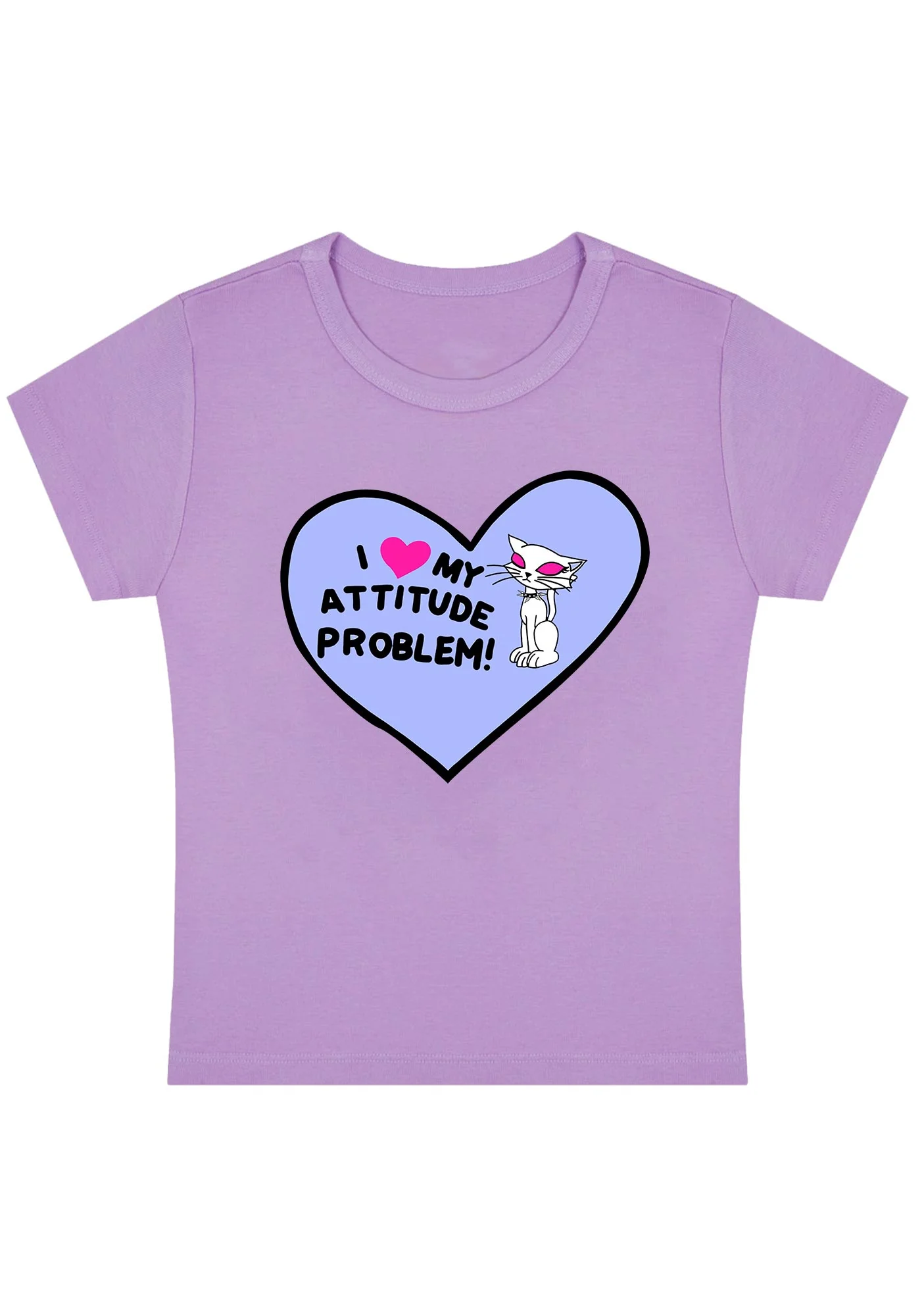 Curvy My Attitude Problem Baby Tee - Image 3