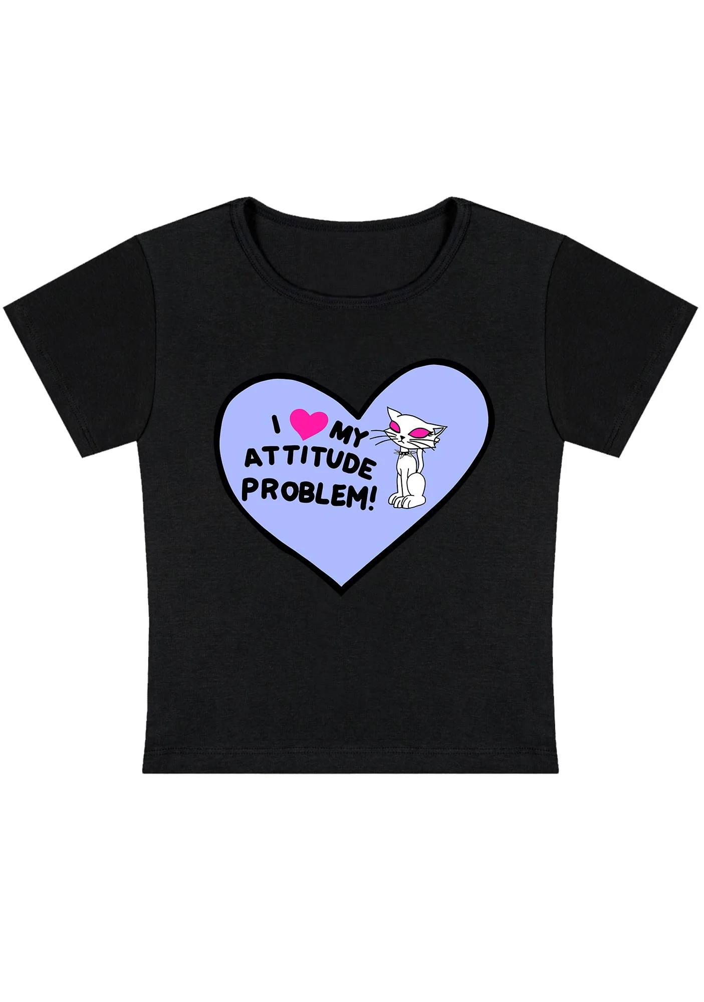 Curvy My Attitude Problem Baby Tee - Image 4
