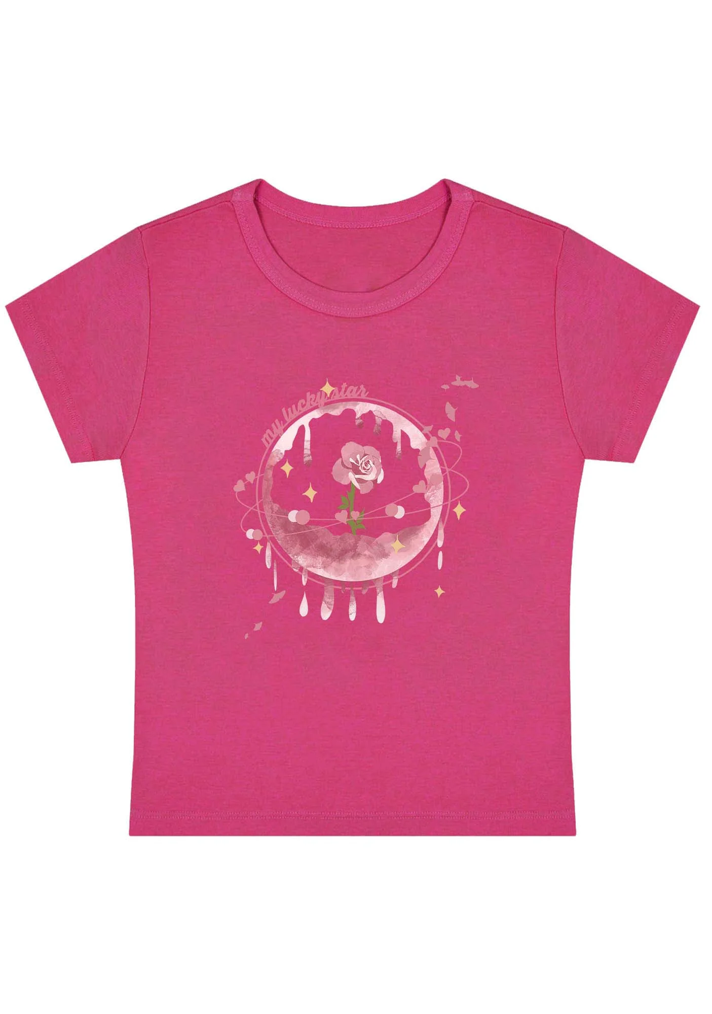 Curvy My Lucky Star Baby Tee - Image 5