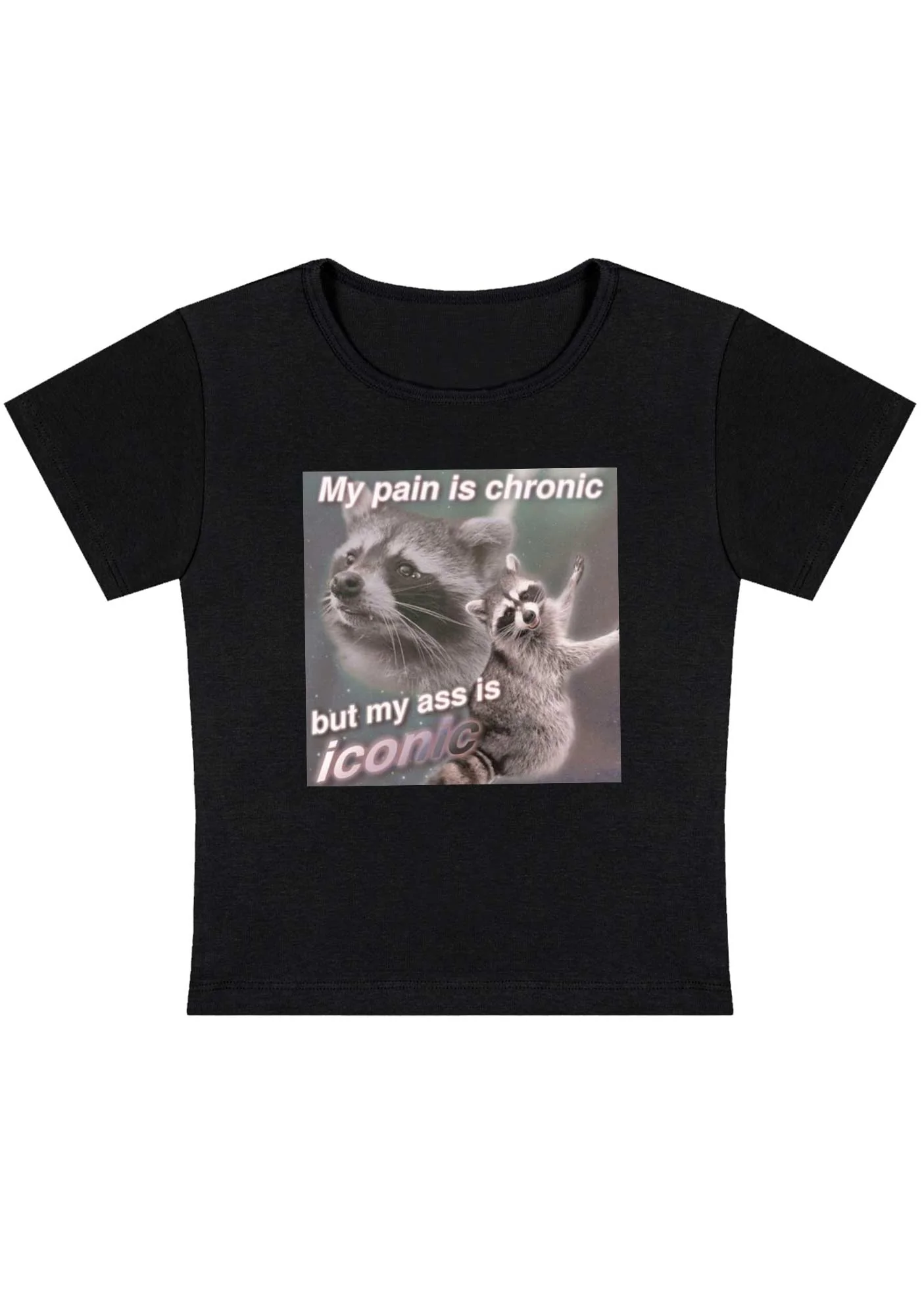 Curvy My Pain Is Chronic Baby Tee - Image 3