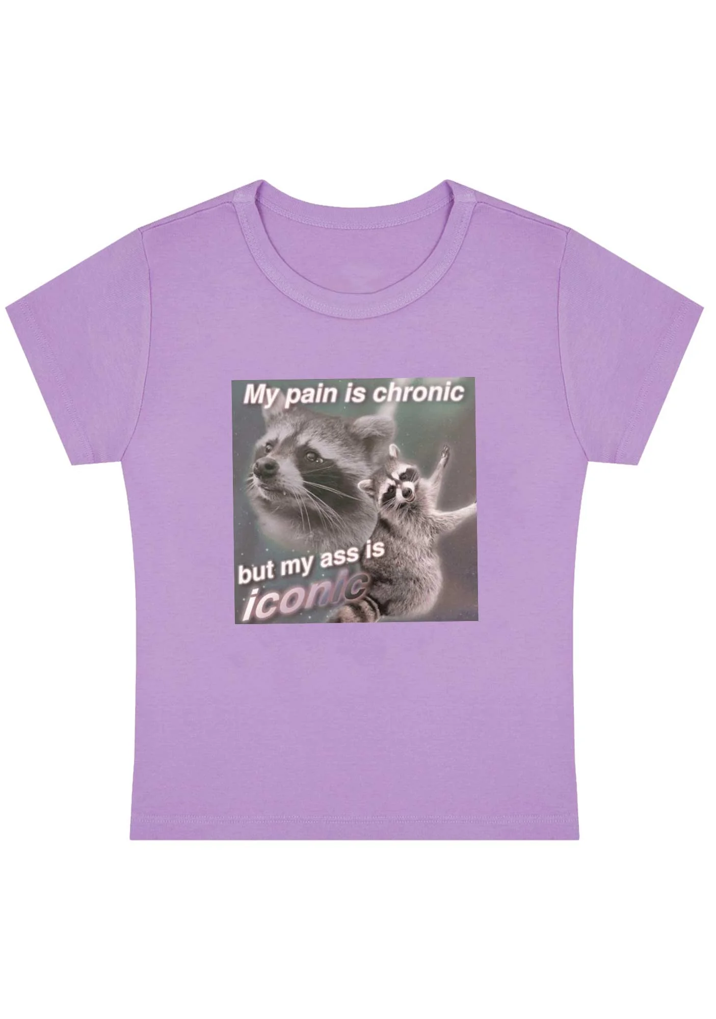 Curvy My Pain Is Chronic Baby Tee - Image 4