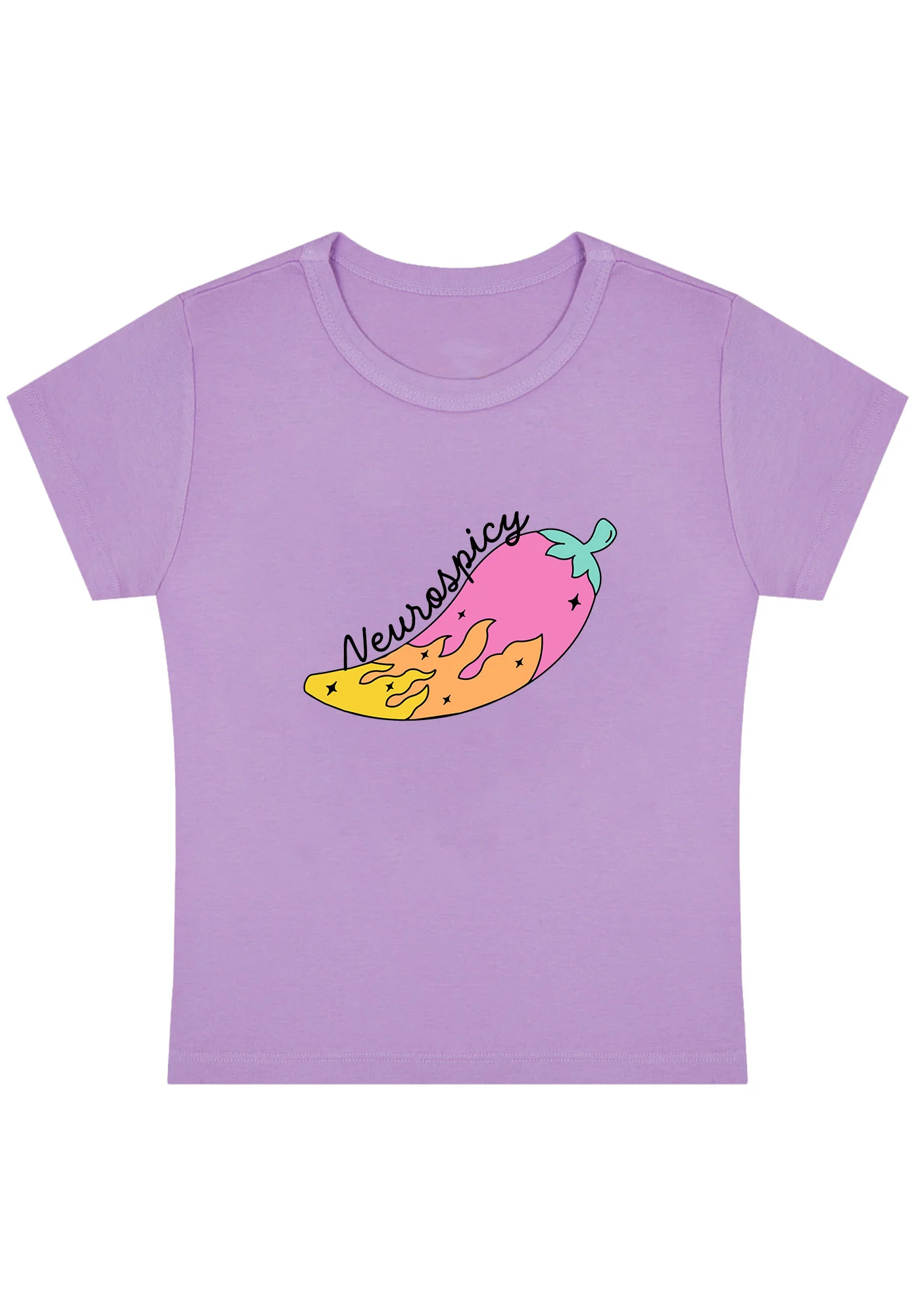Curvy Neurospicy Colored Chili Baby Tee - Image 4