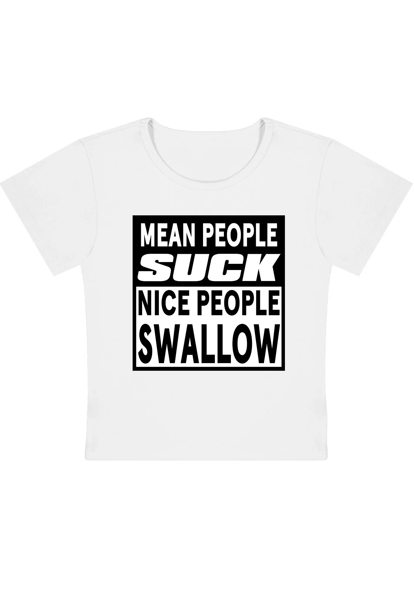 Curvy Nice People Swallow Baby Tee - Image 5