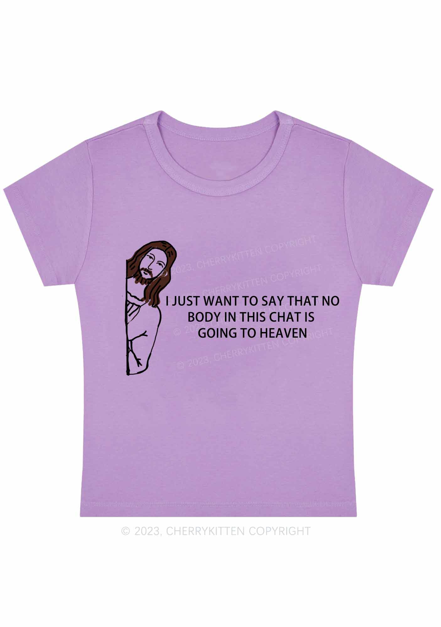 Curvy No Body Is Going To The Heaven Baby Tee Cherrykitten - Image 2