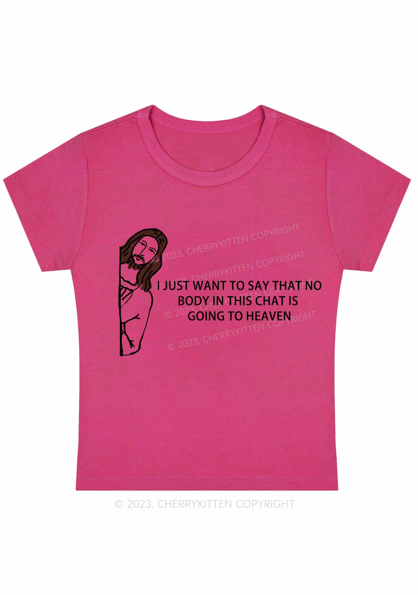 Curvy No Body Is Going To The Heaven Baby Tee Cherrykitten - Image 5