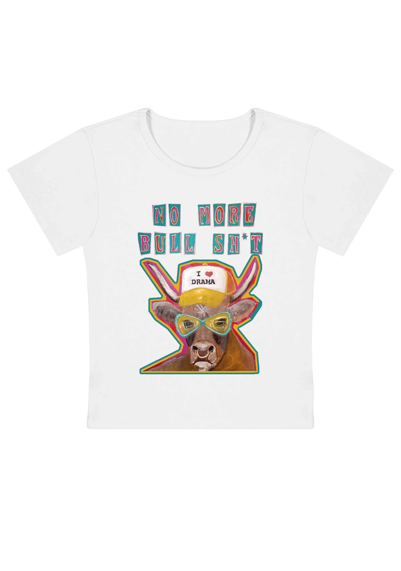 Curvy No More Bull SHT I Love Drama Baby Tee - Image 3