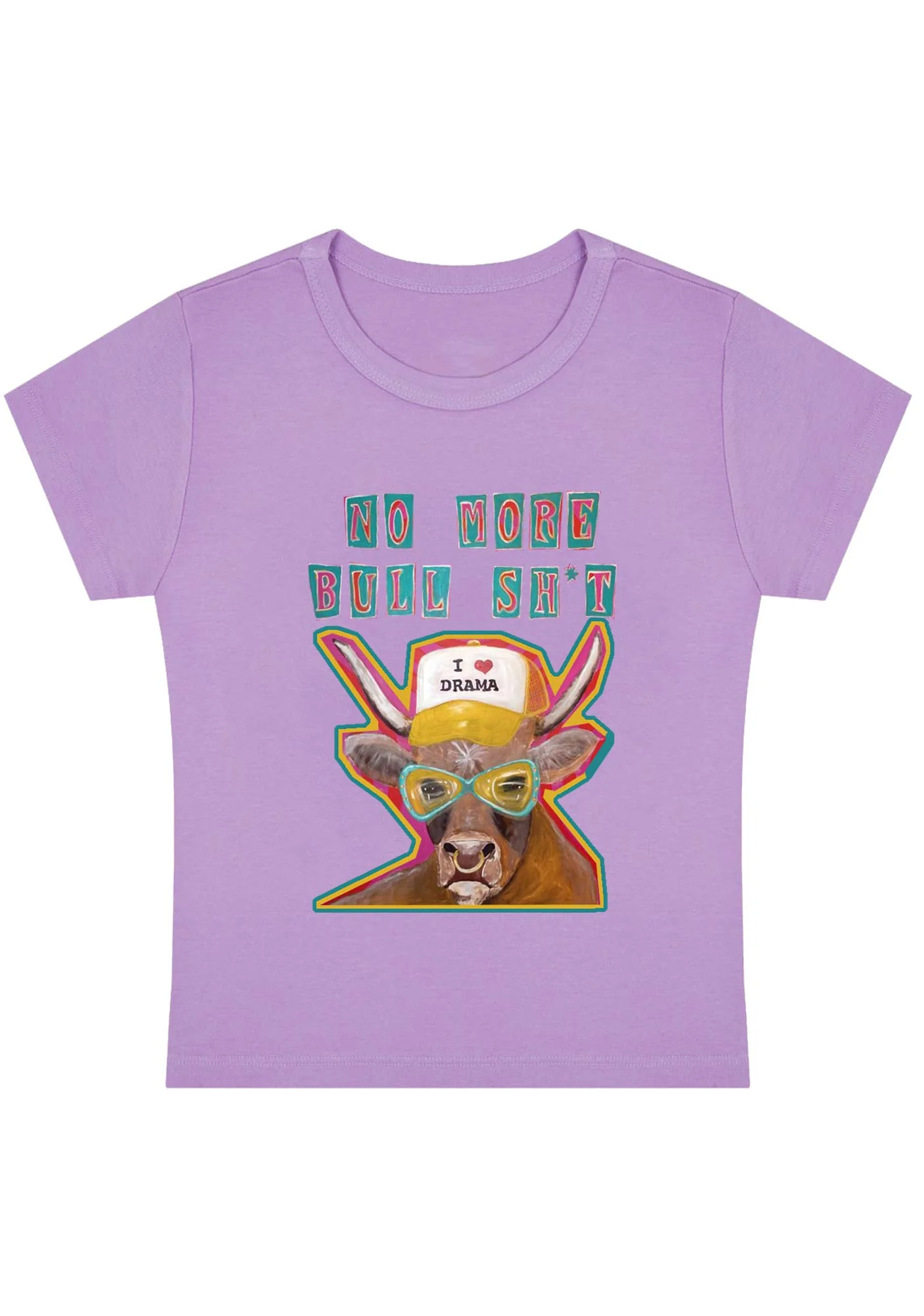 Curvy No More Bull SHT I Love Drama Baby Tee - Image 4