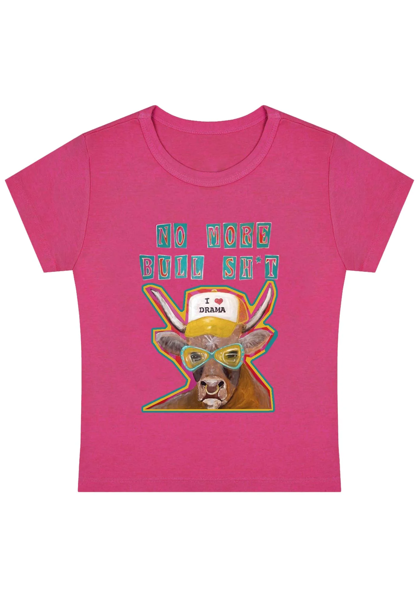 Curvy No More Bull SHT I Love Drama Baby Tee - Image 5