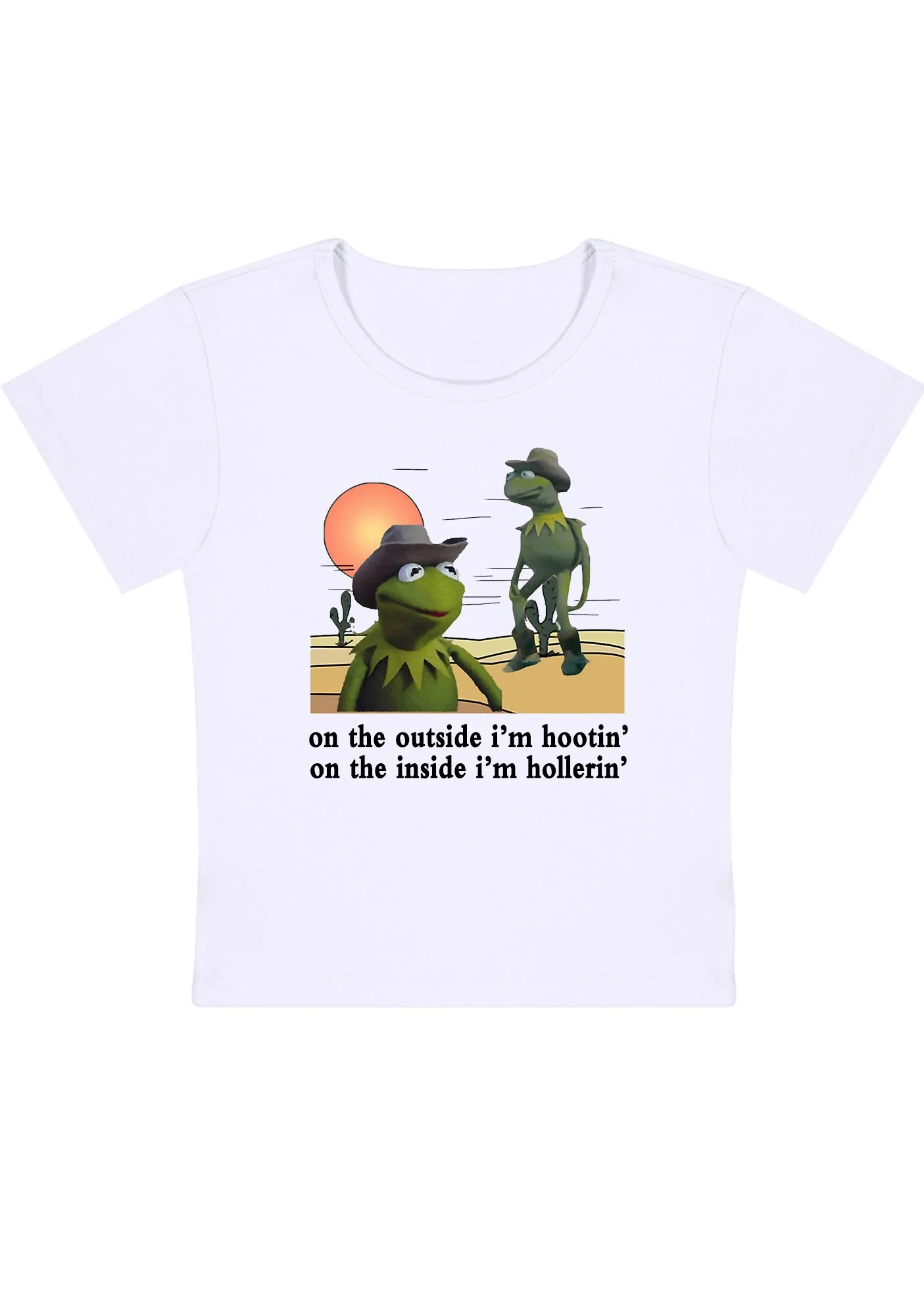Curvy On The Outside I'm Hootin' Baby Tee - Image 3