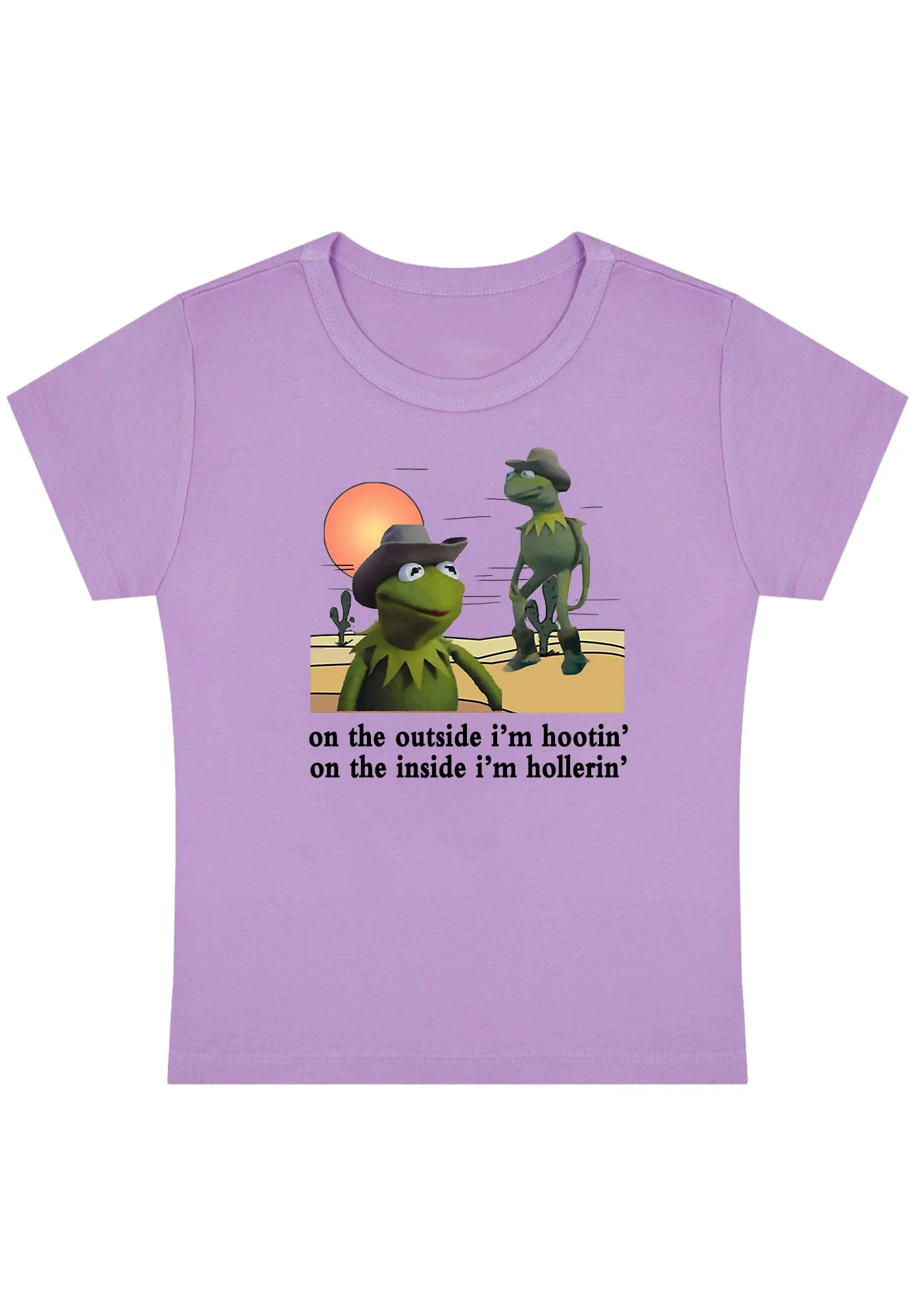 Curvy On The Outside I'm Hootin' Baby Tee - Image 4