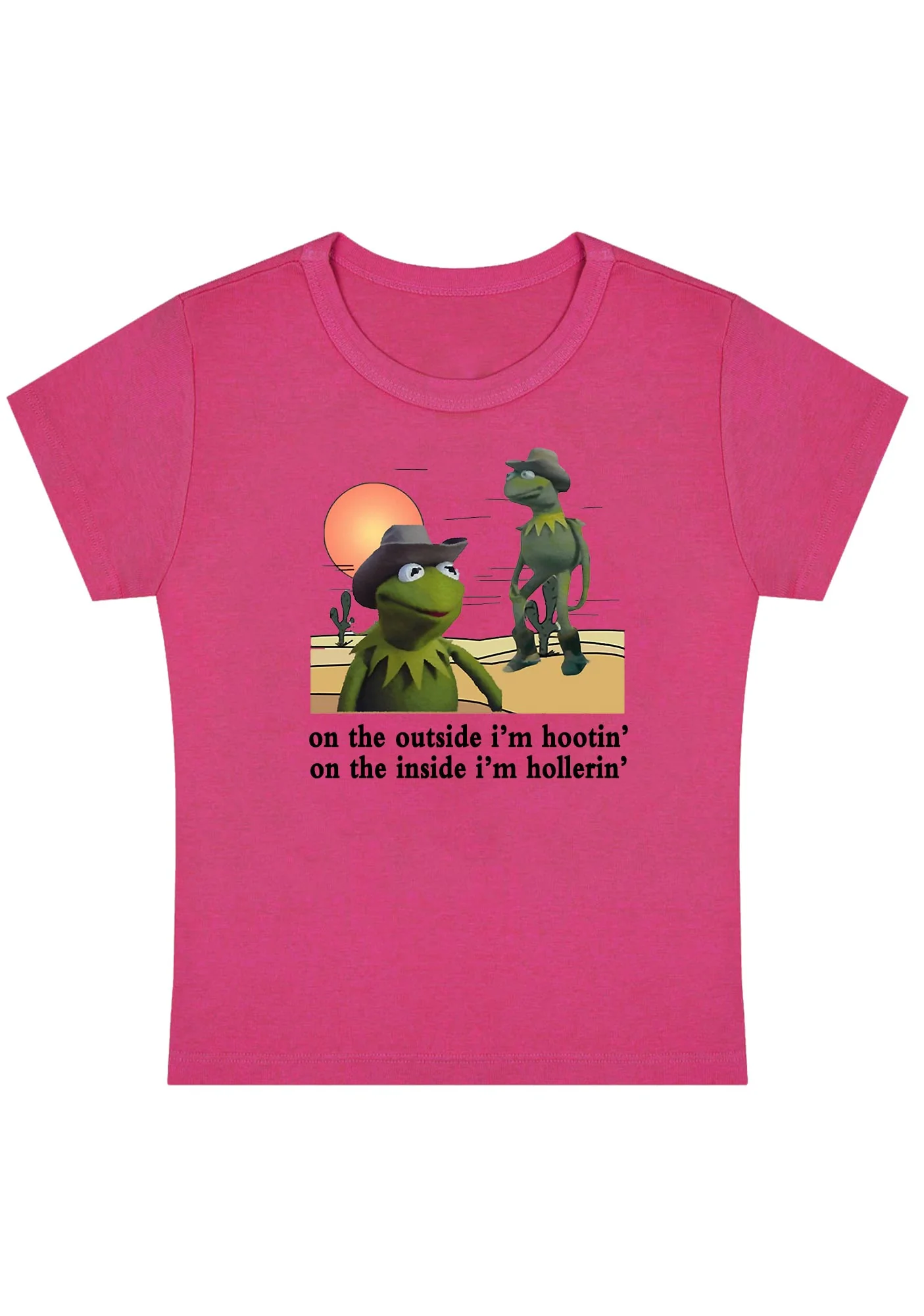 Curvy On The Outside I'm Hootin' Baby Tee - Image 5