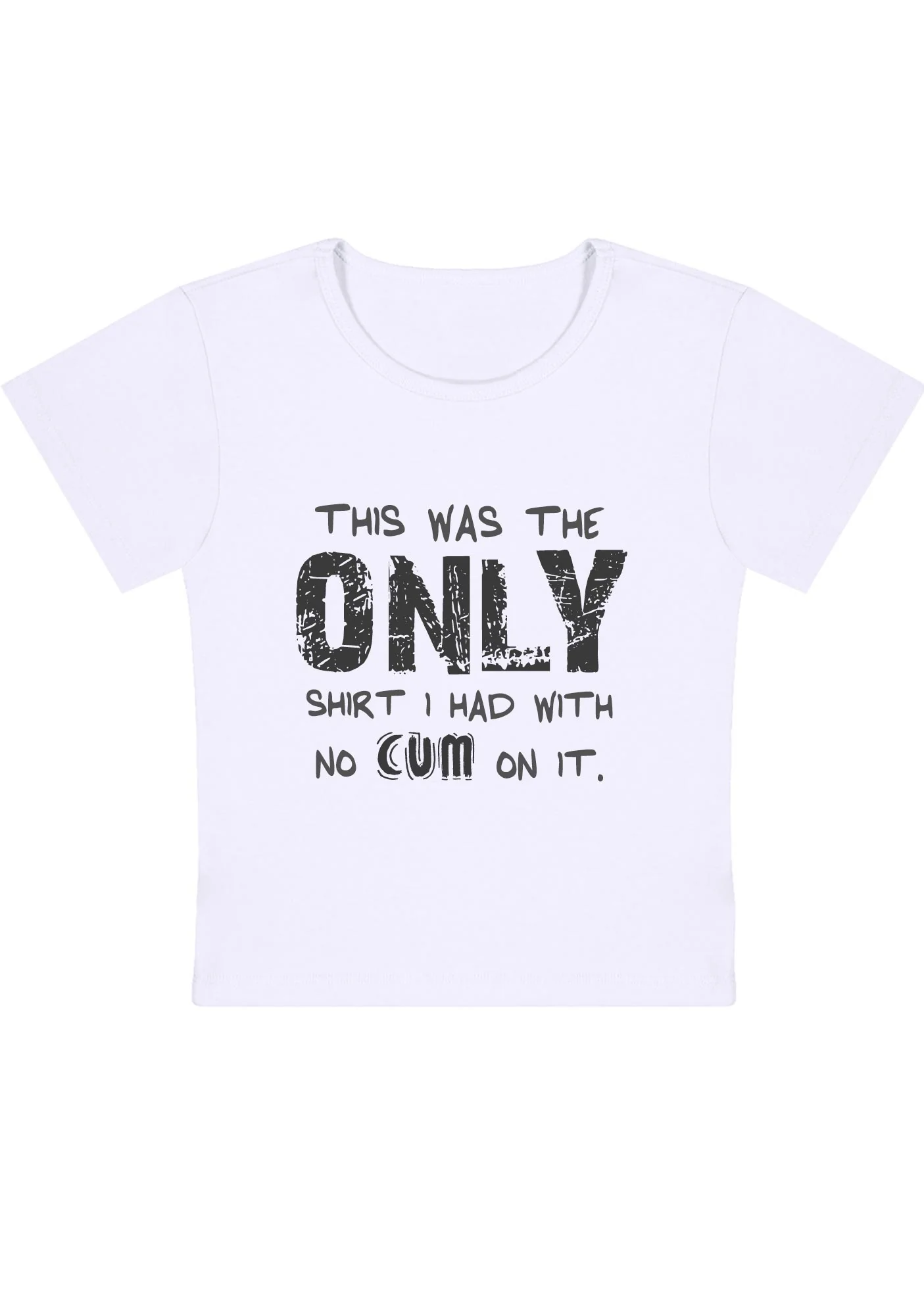 Curvy Only Shirt Without Come Baby Tee - Image 3