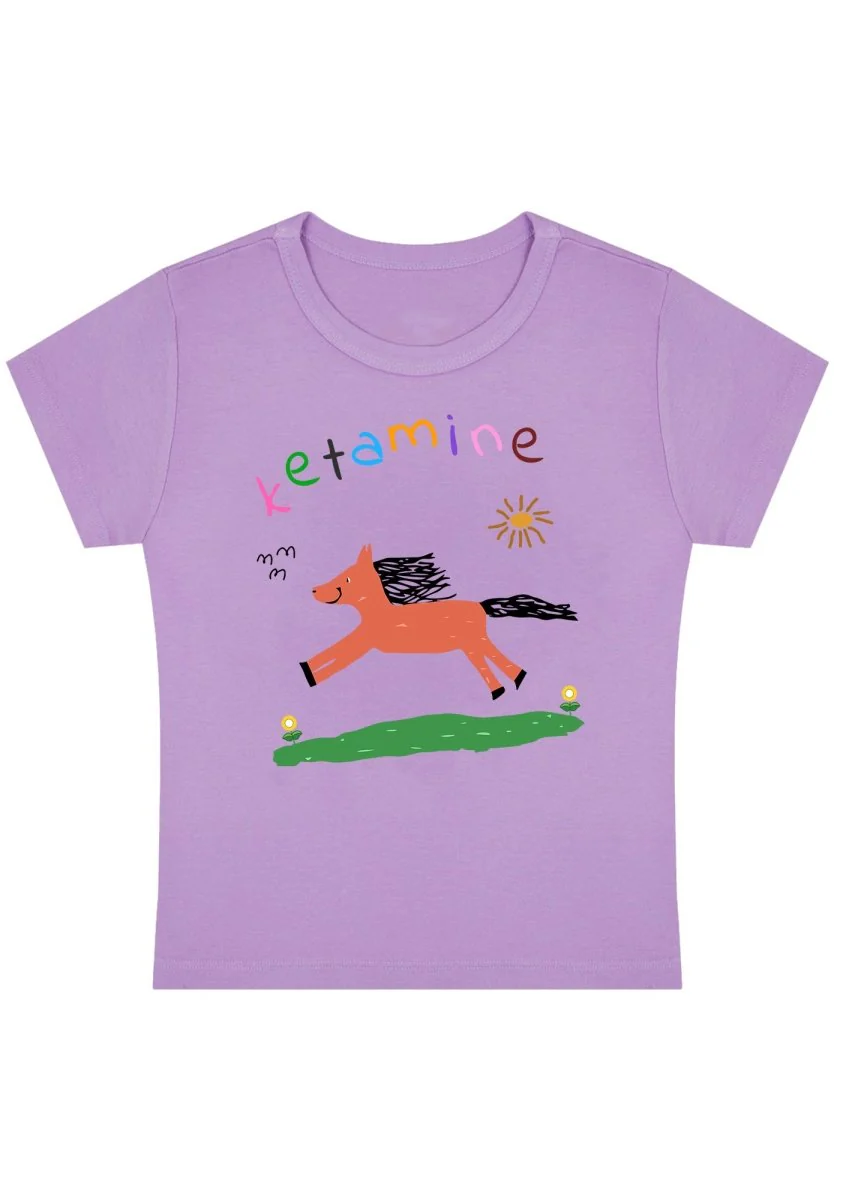 Curvy Orange Pony Baby Tee - Image 3