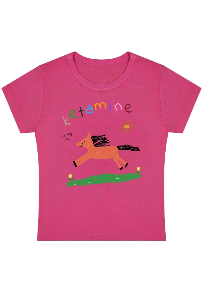Curvy Orange Pony Baby Tee - Image 4
