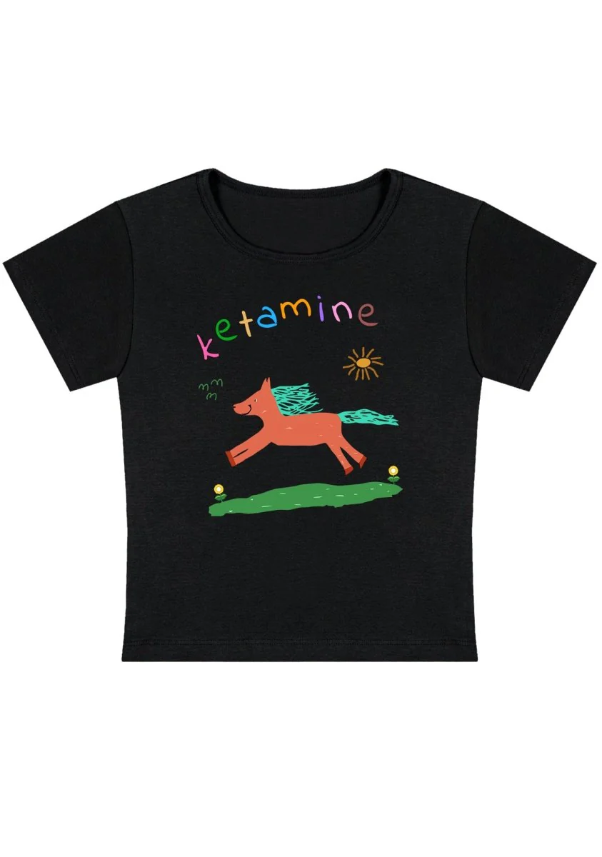 Curvy Orange Pony Baby Tee - Image 5