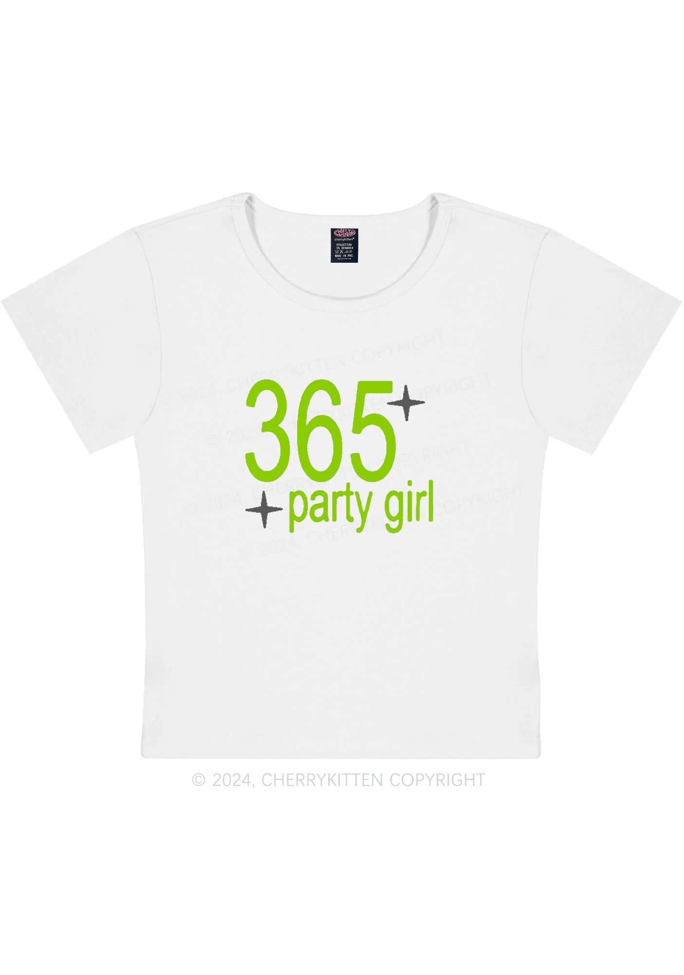Curvy Party Girl Y2K Baby Tee Cherrykitten - Image 3