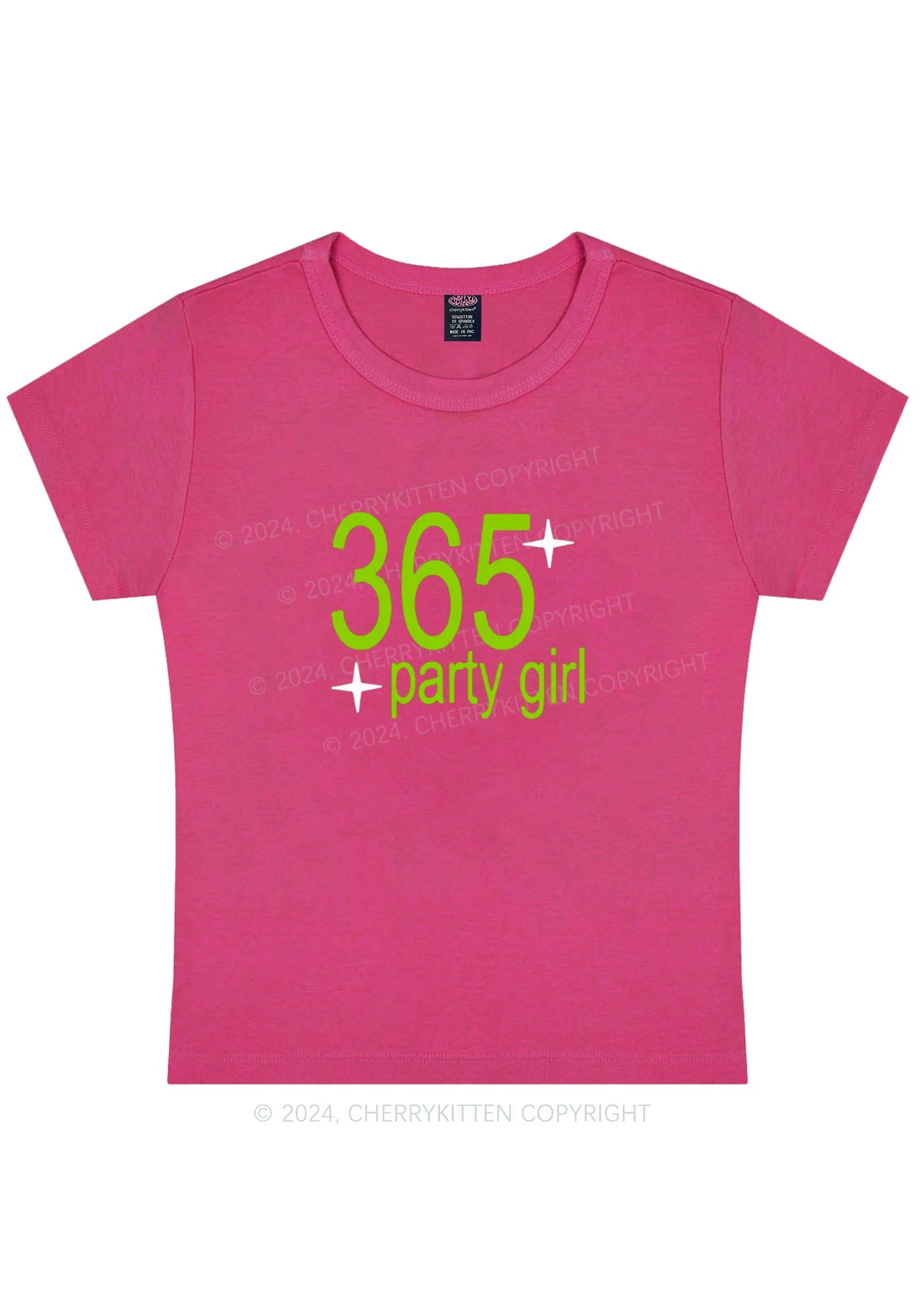 Curvy Party Girl Y2K Baby Tee Cherrykitten - Image 4