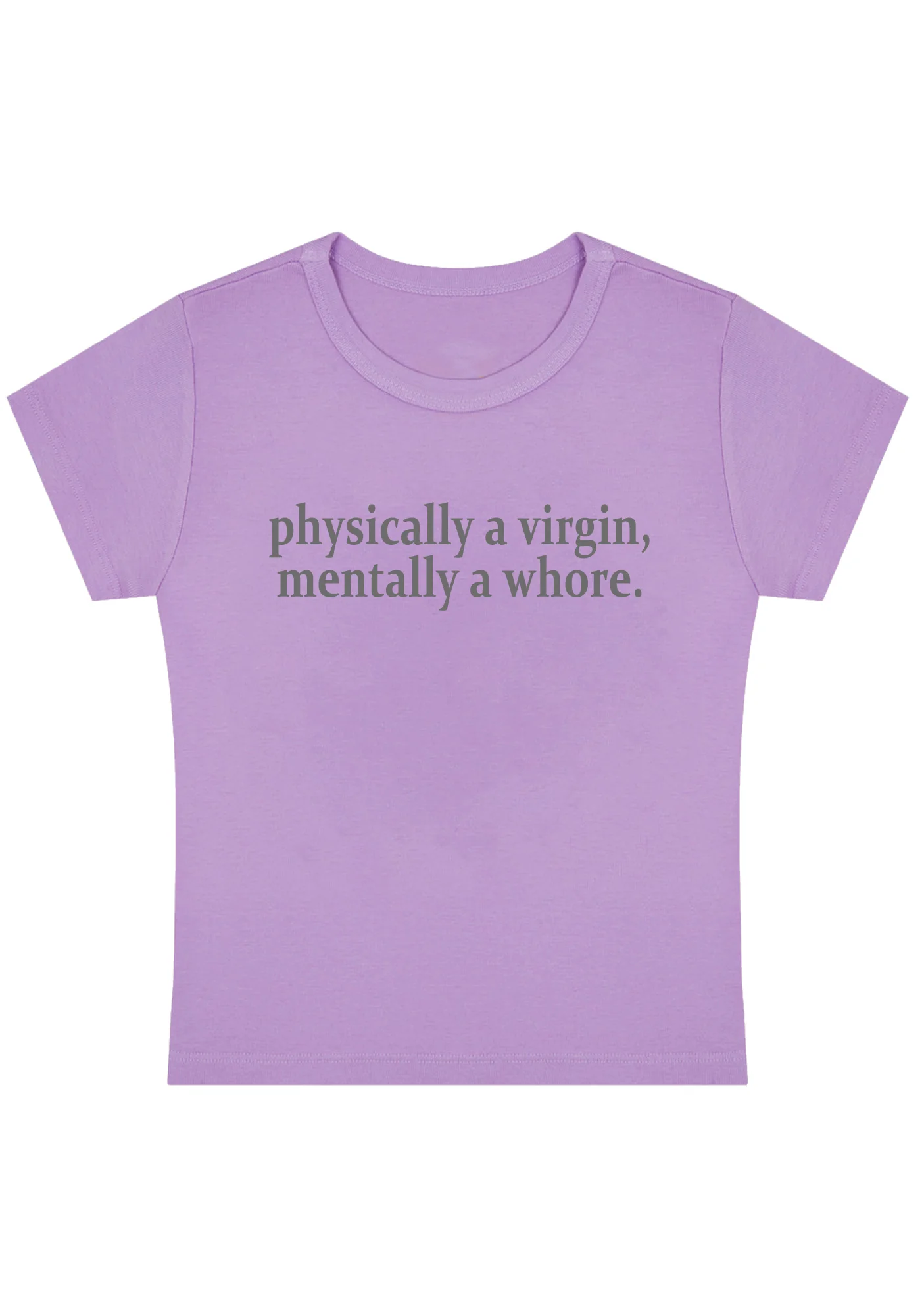 Curvy Physically A Virgin Mentally A Hore Baby Tee - Image 4