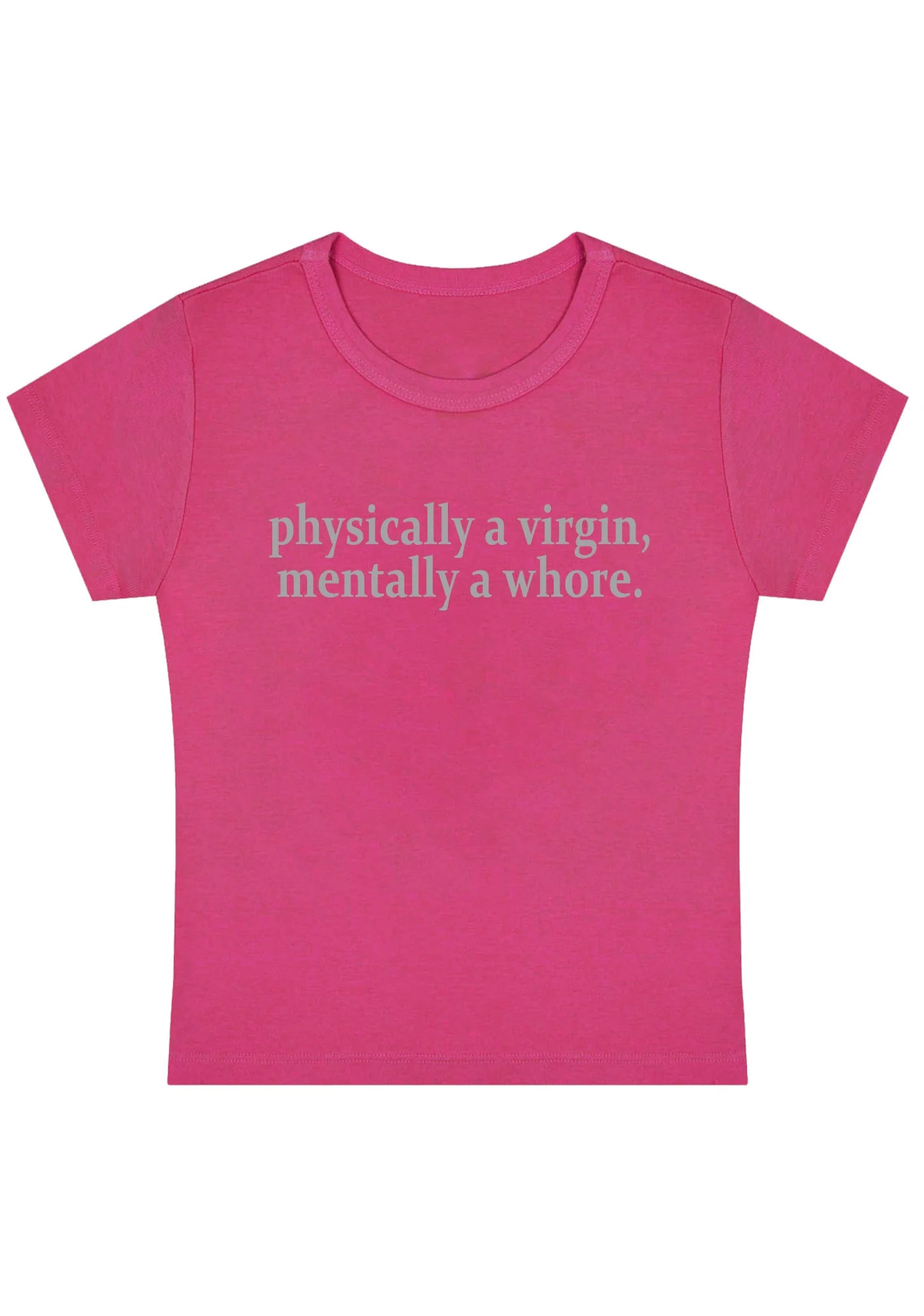 Curvy Physically A Virgin Mentally A Hore Baby Tee - Image 5