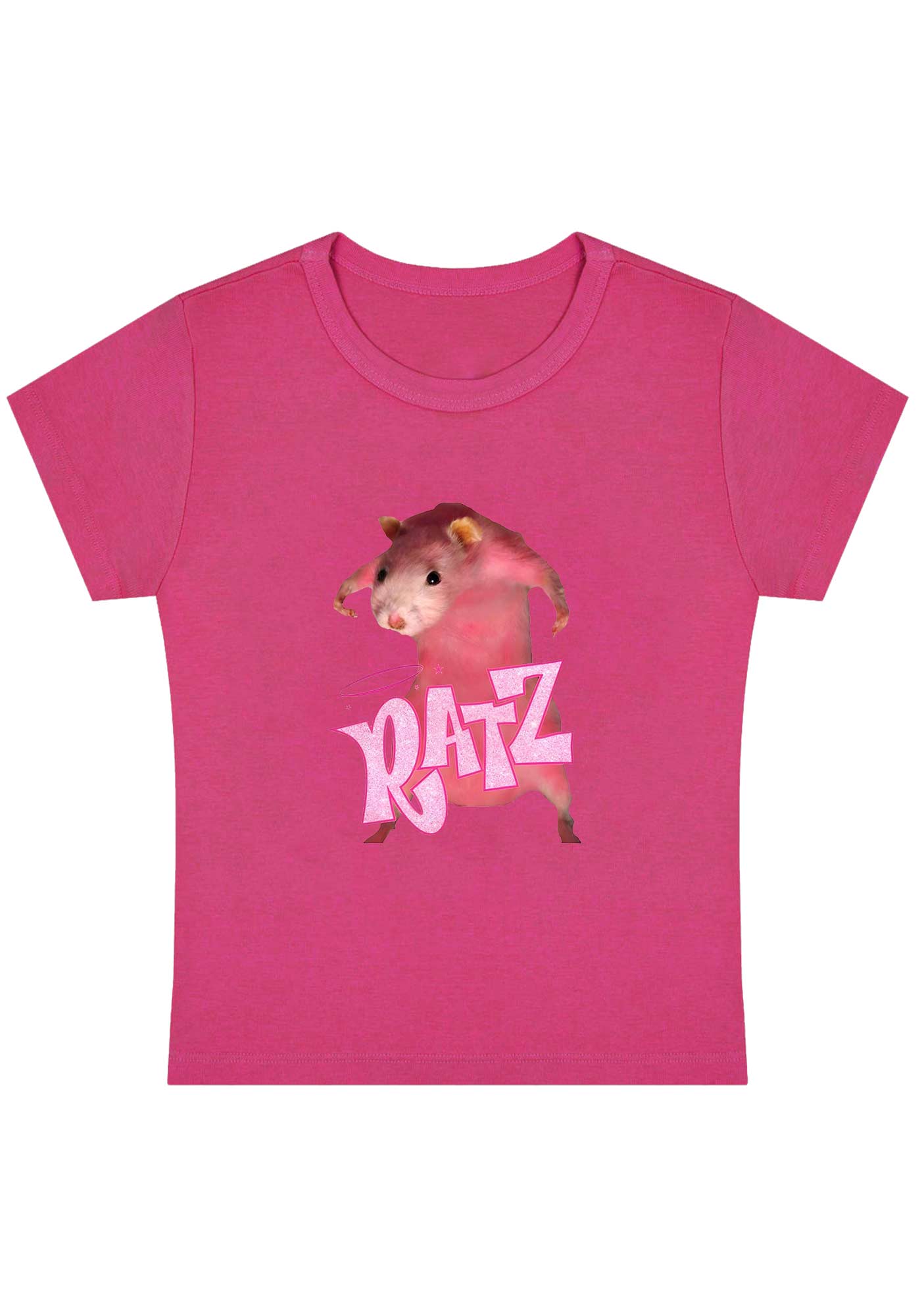 Curvy Pink Ratz Baby Tee - Image 5