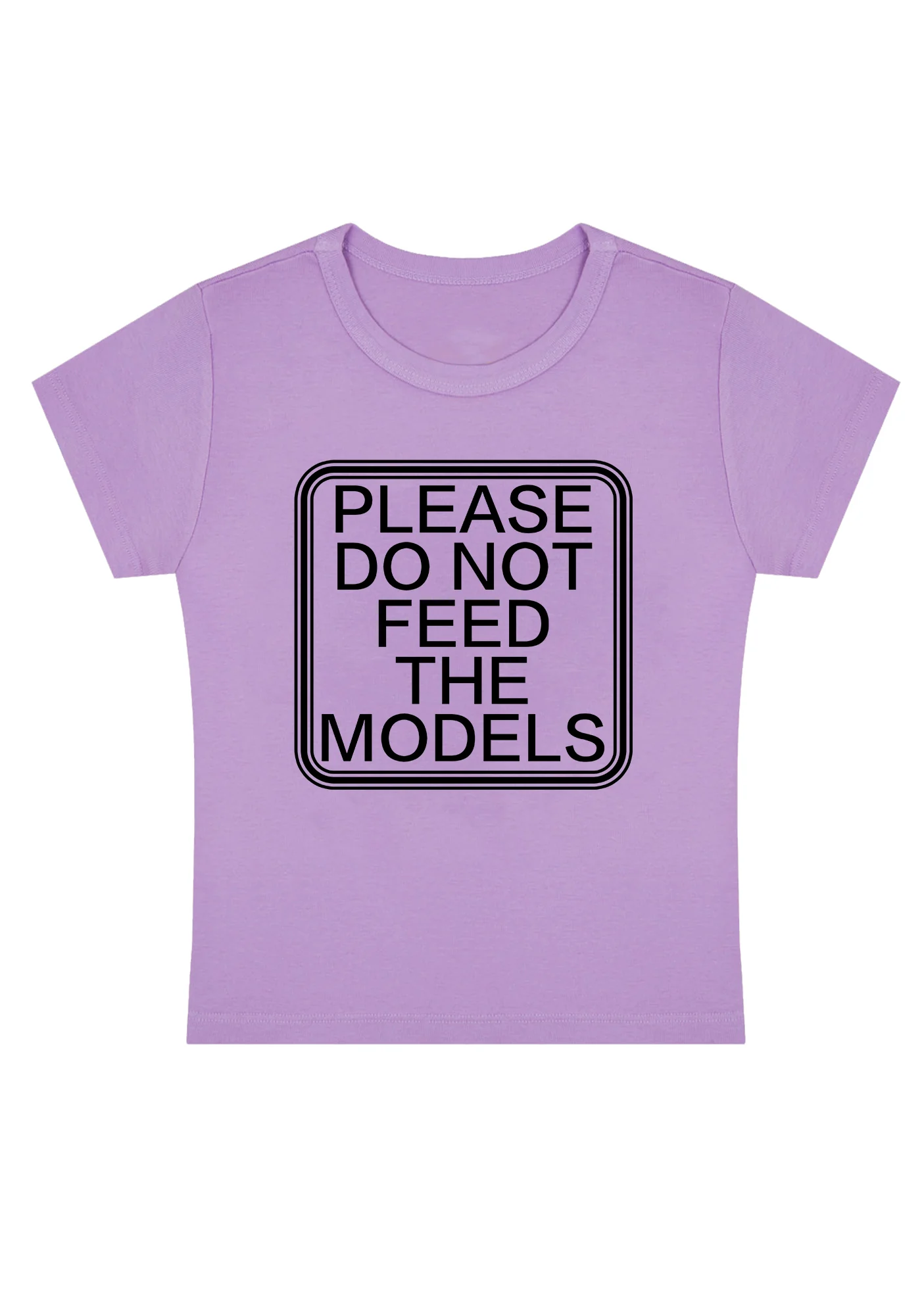 Curvy Please Do Not Feed The Models Baby Tee - Image 2