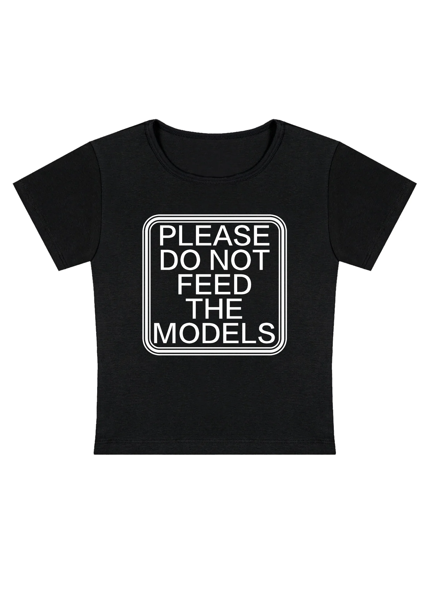 Curvy Please Do Not Feed The Models Baby Tee - Image 4