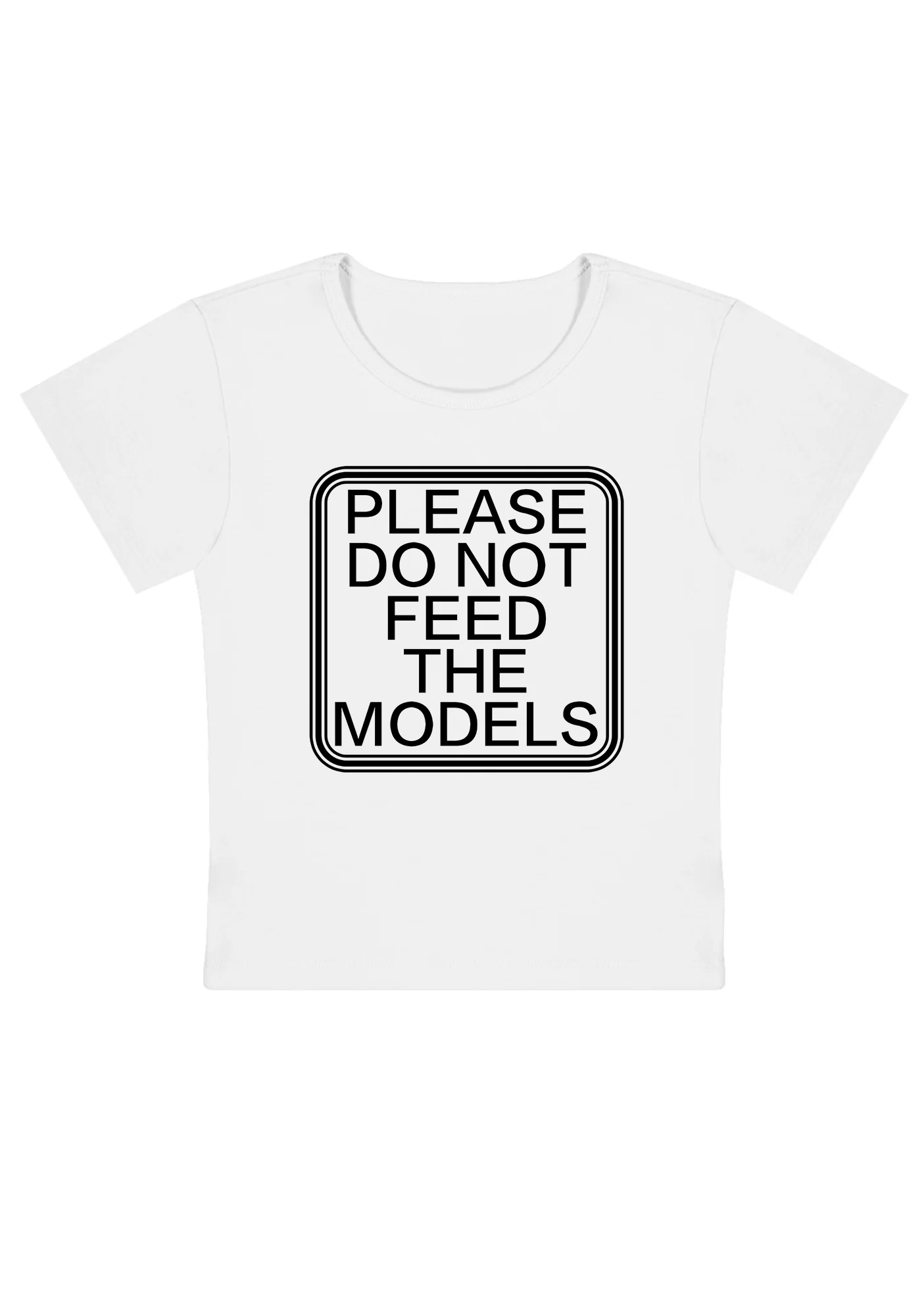 Curvy Please Do Not Feed The Models Baby Tee - Image 5