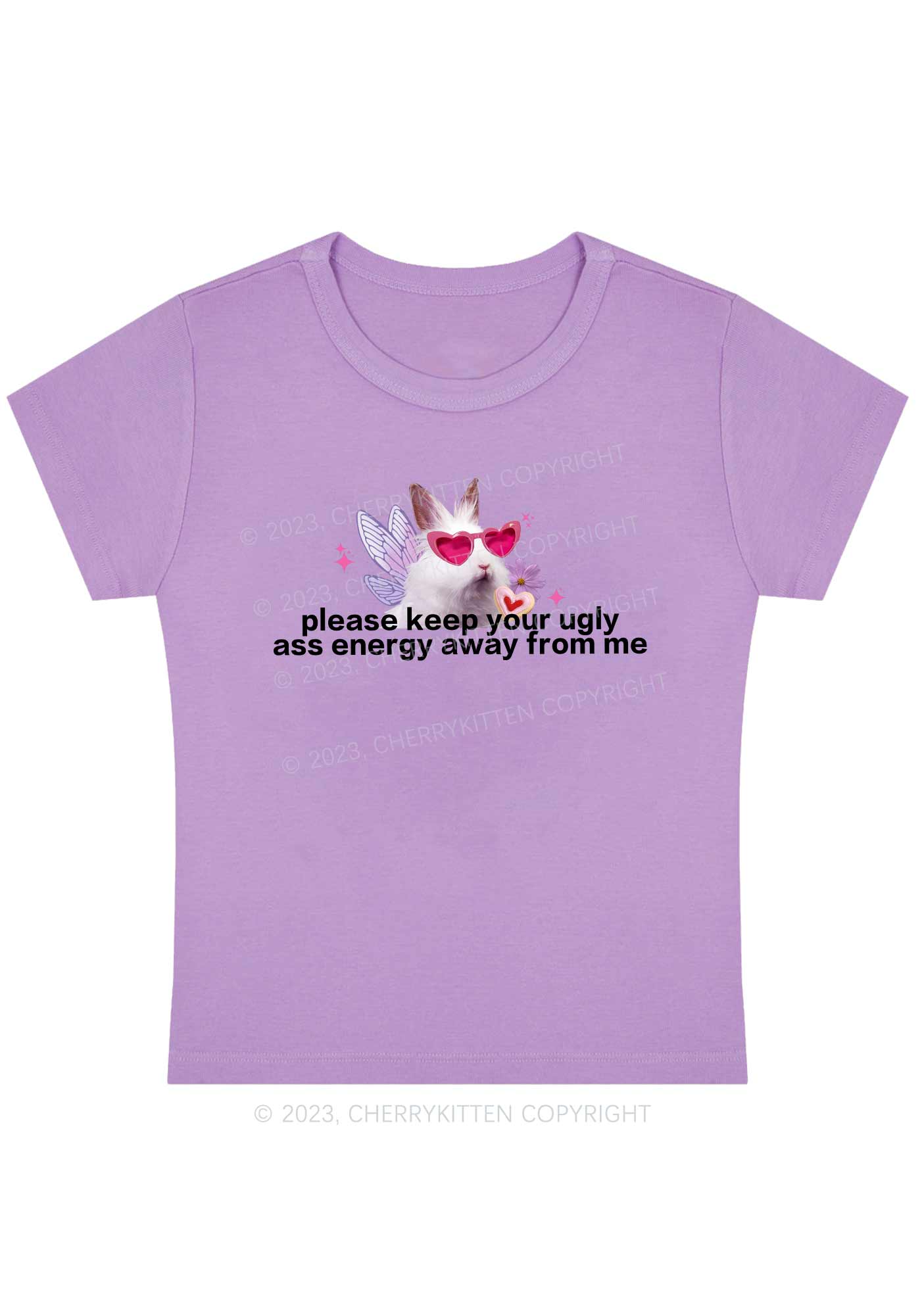 Curvy Please Keep Away From Me Y2K Baby Tee Cherrykitten - Image 4