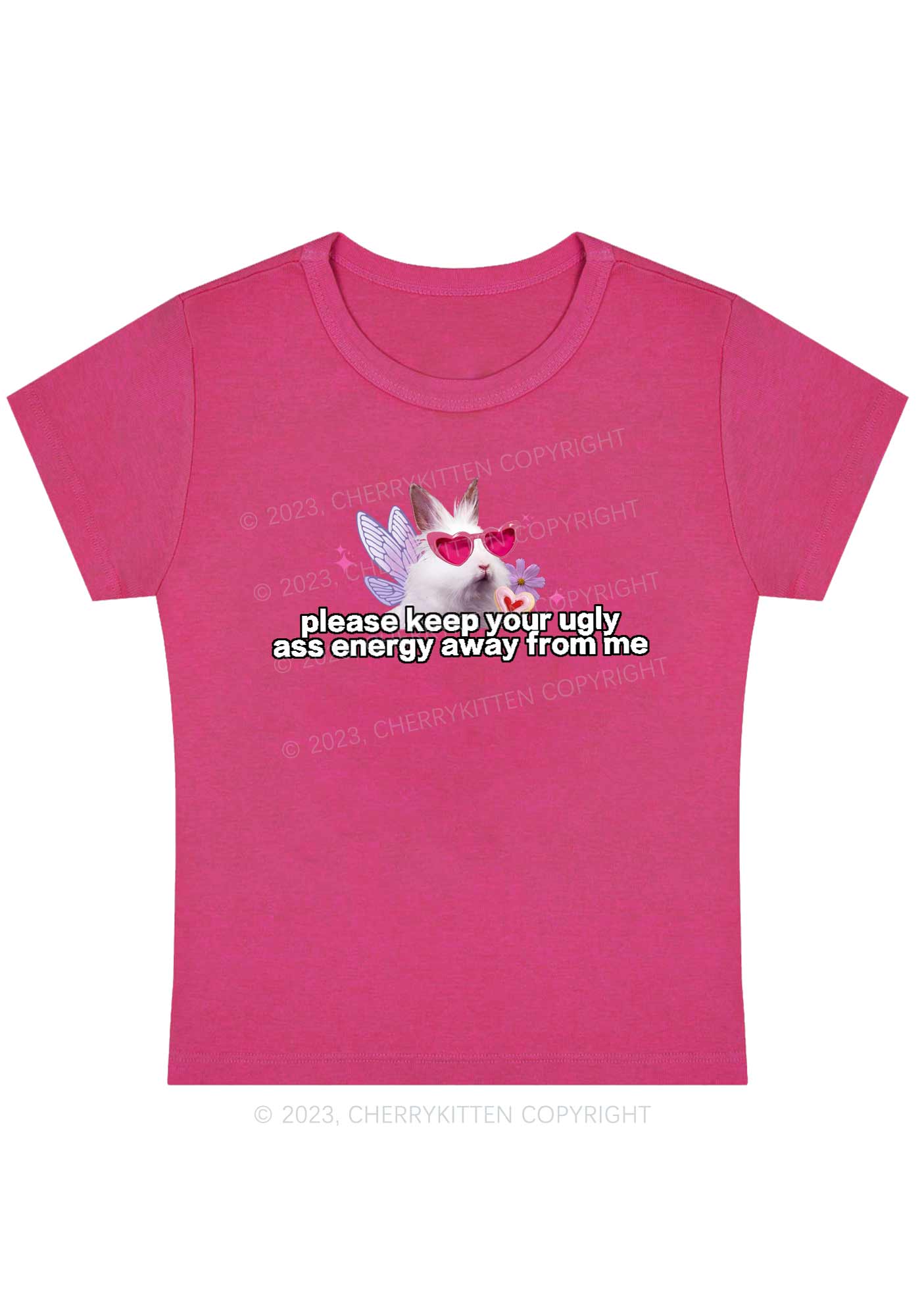 Curvy Please Keep Away From Me Y2K Baby Tee Cherrykitten - Image 5