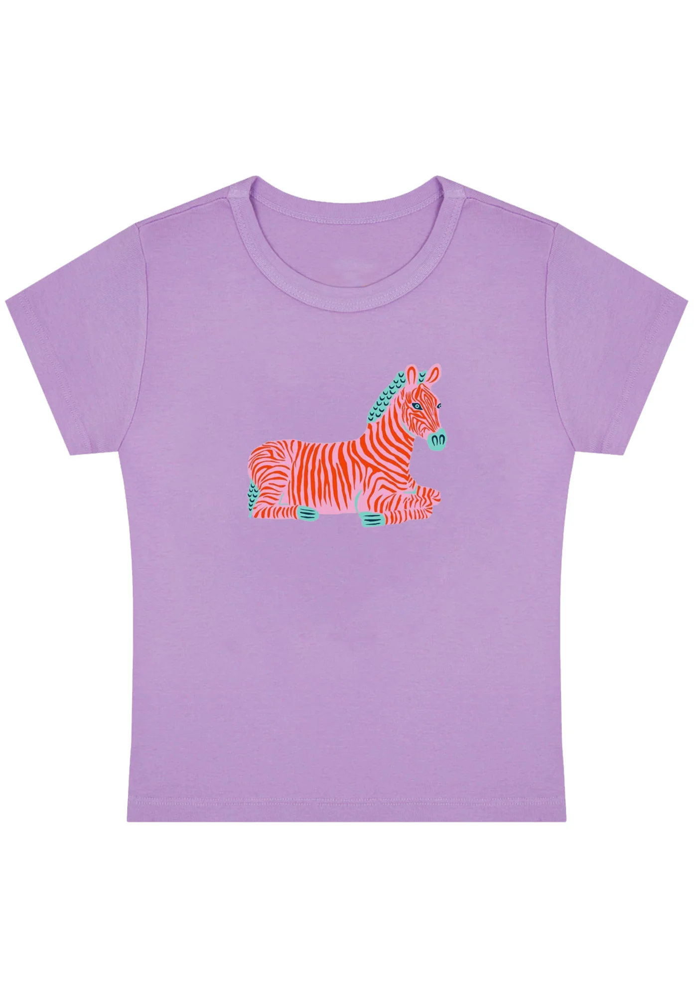 Curvy Preppy Zebra Baby Tee - Image 4