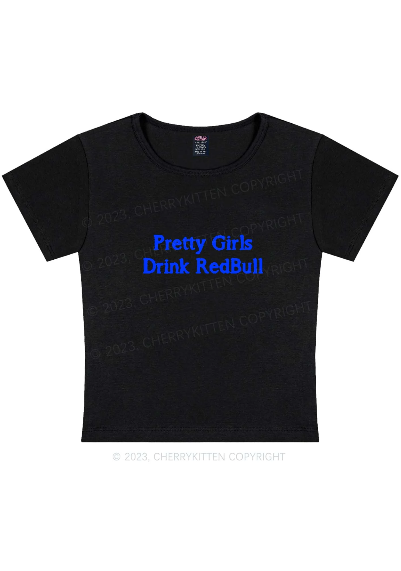 Curvy Pretty Girls Drink Red Y2K Baby Tee Cherrykitten - Image 3