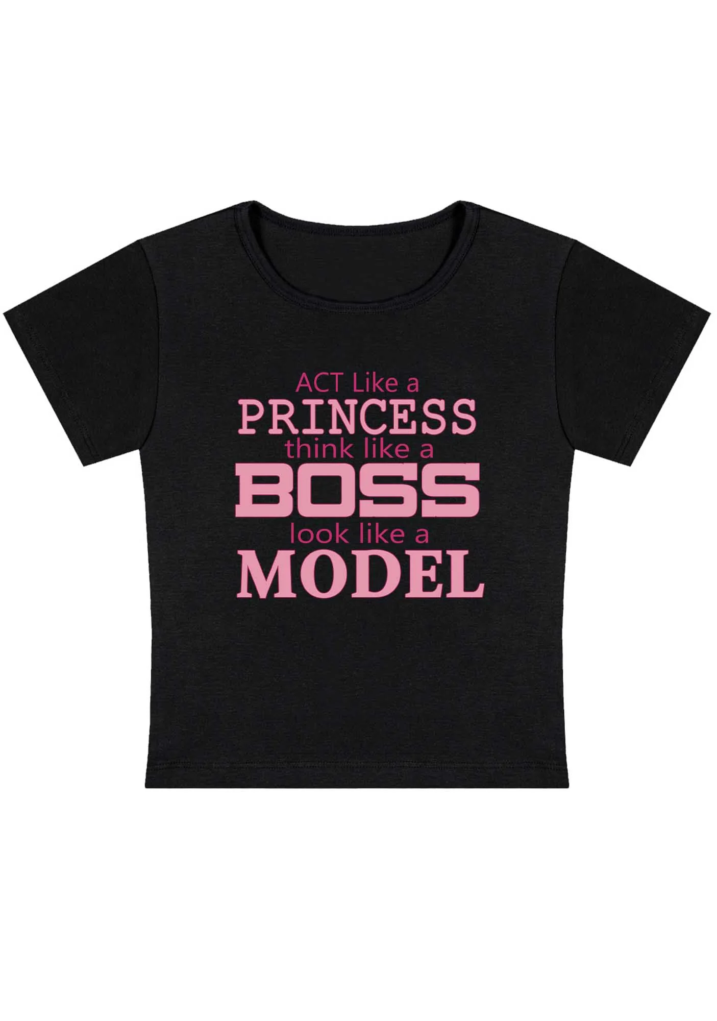 Curvy Princess Boss Model Baby Tee - Image 3