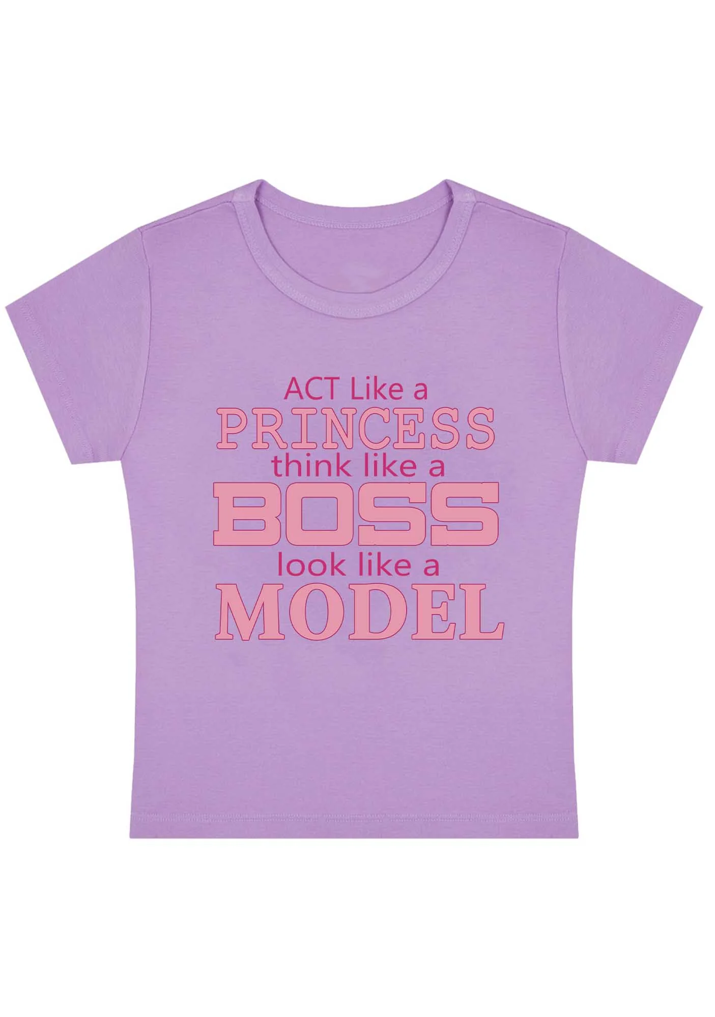 Curvy Princess Boss Model Baby Tee - Image 4