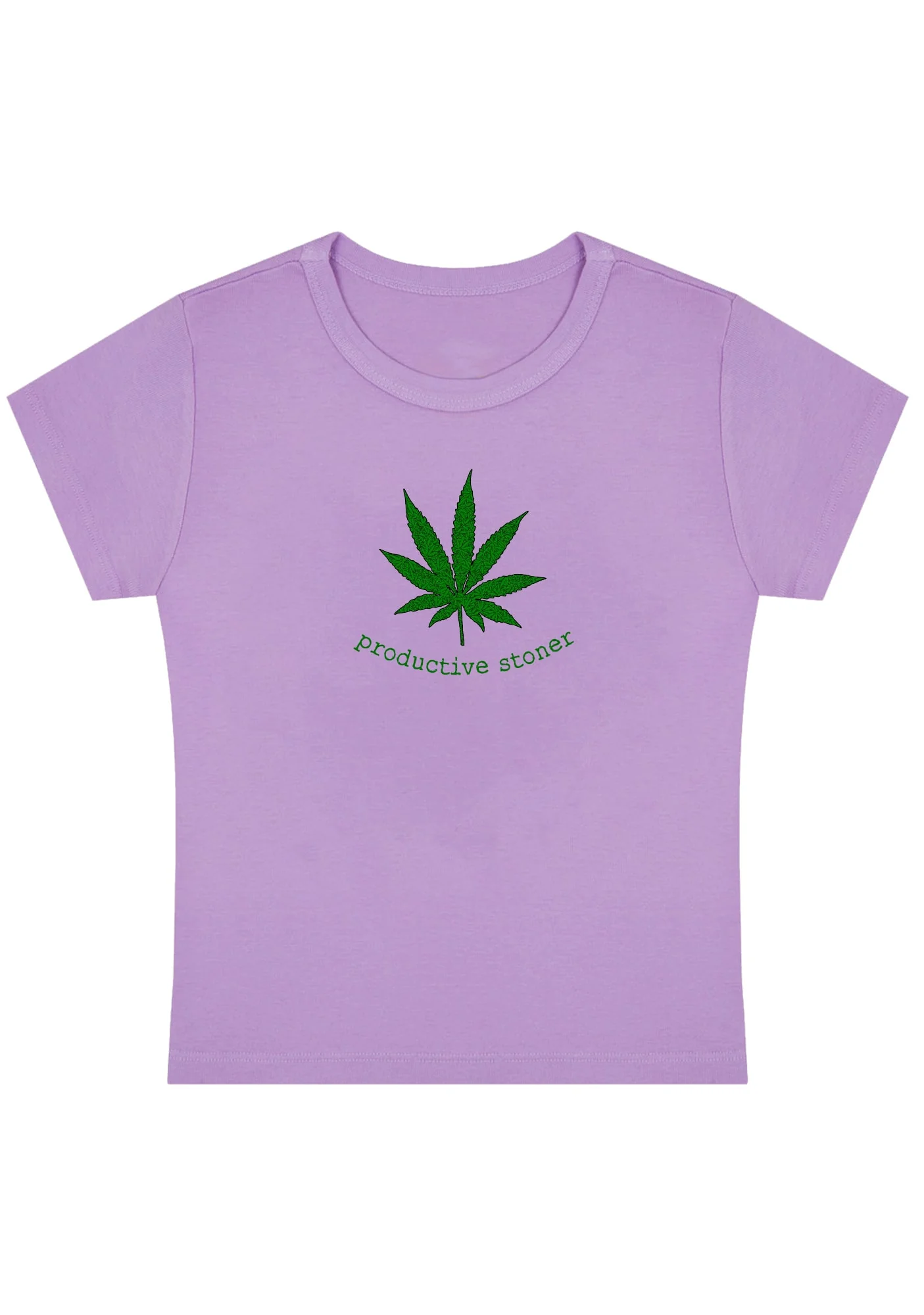 Curvy Productive Stoner Baby Tee - Image 4