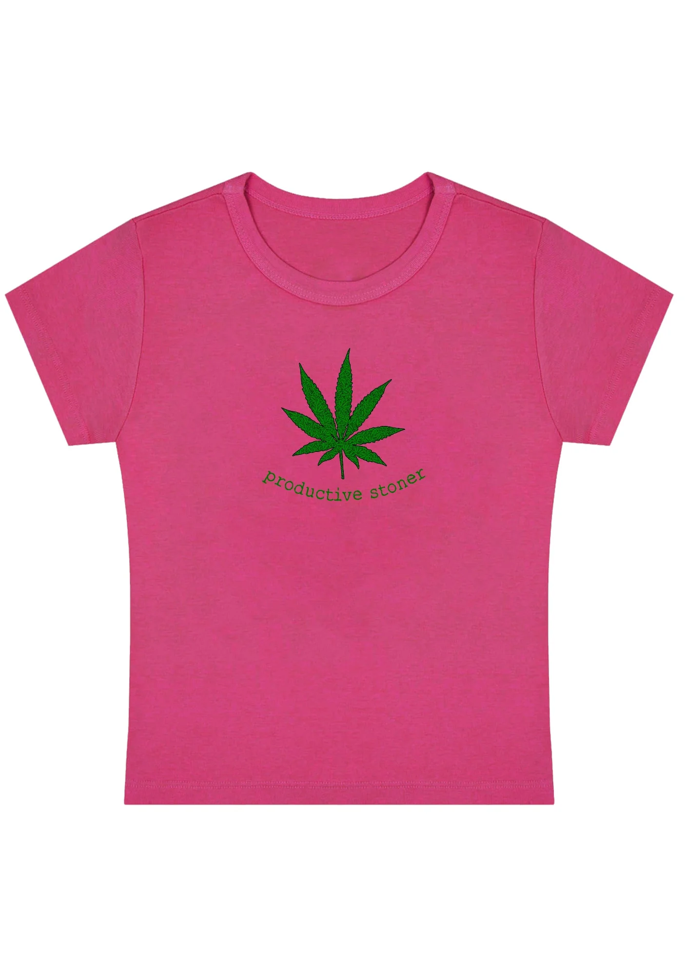 Curvy Productive Stoner Baby Tee - Image 5