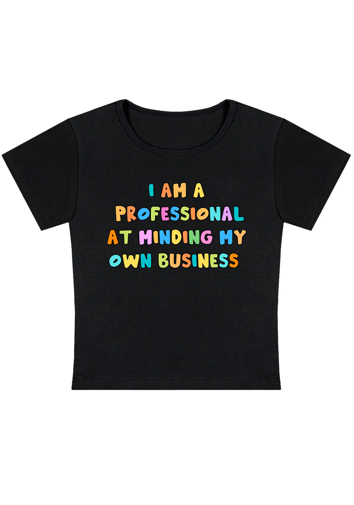 Curvy Professional At Minding My Own Business Baby Tee - Image 2