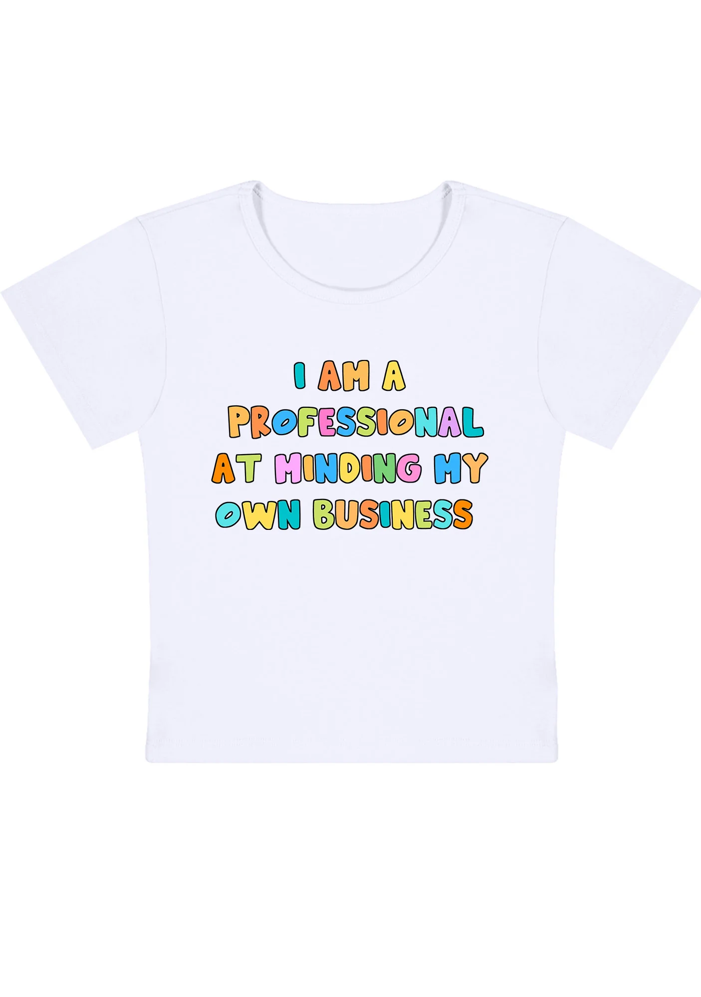Curvy Professional At Minding My Own Business Baby Tee - Image 3
