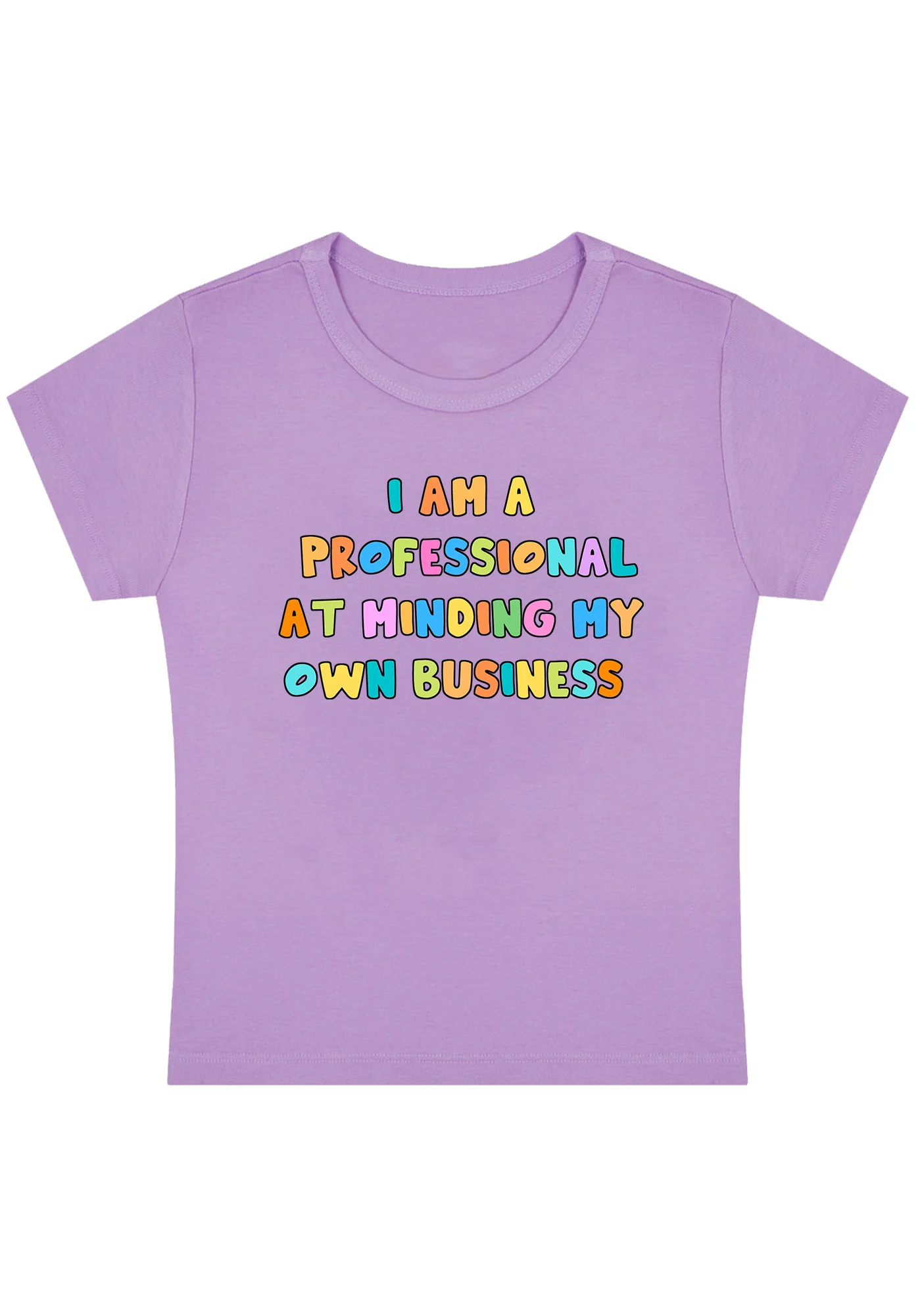 Curvy Professional At Minding My Own Business Baby Tee - Image 4