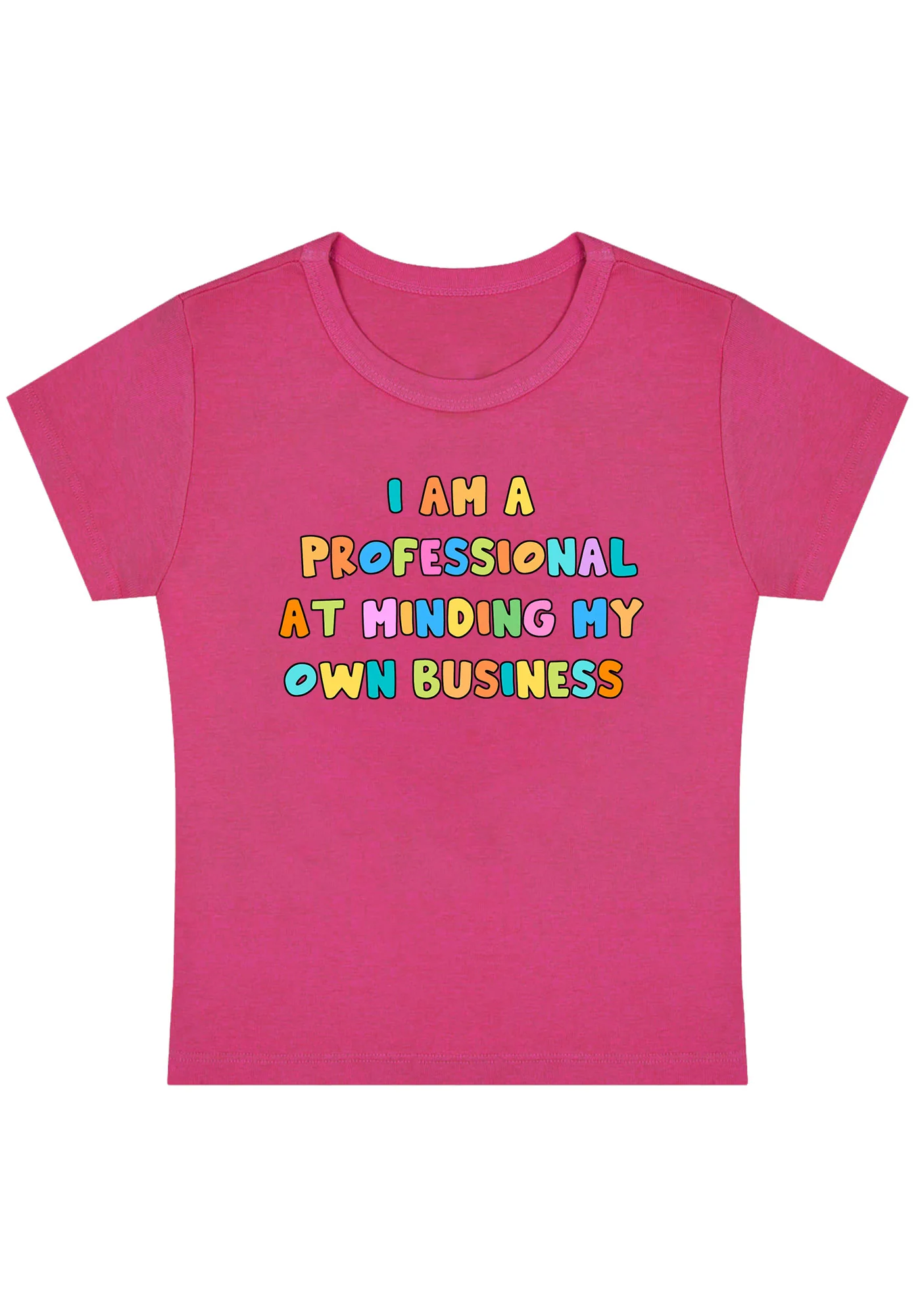 Curvy Professional At Minding My Own Business Baby Tee - Image 5