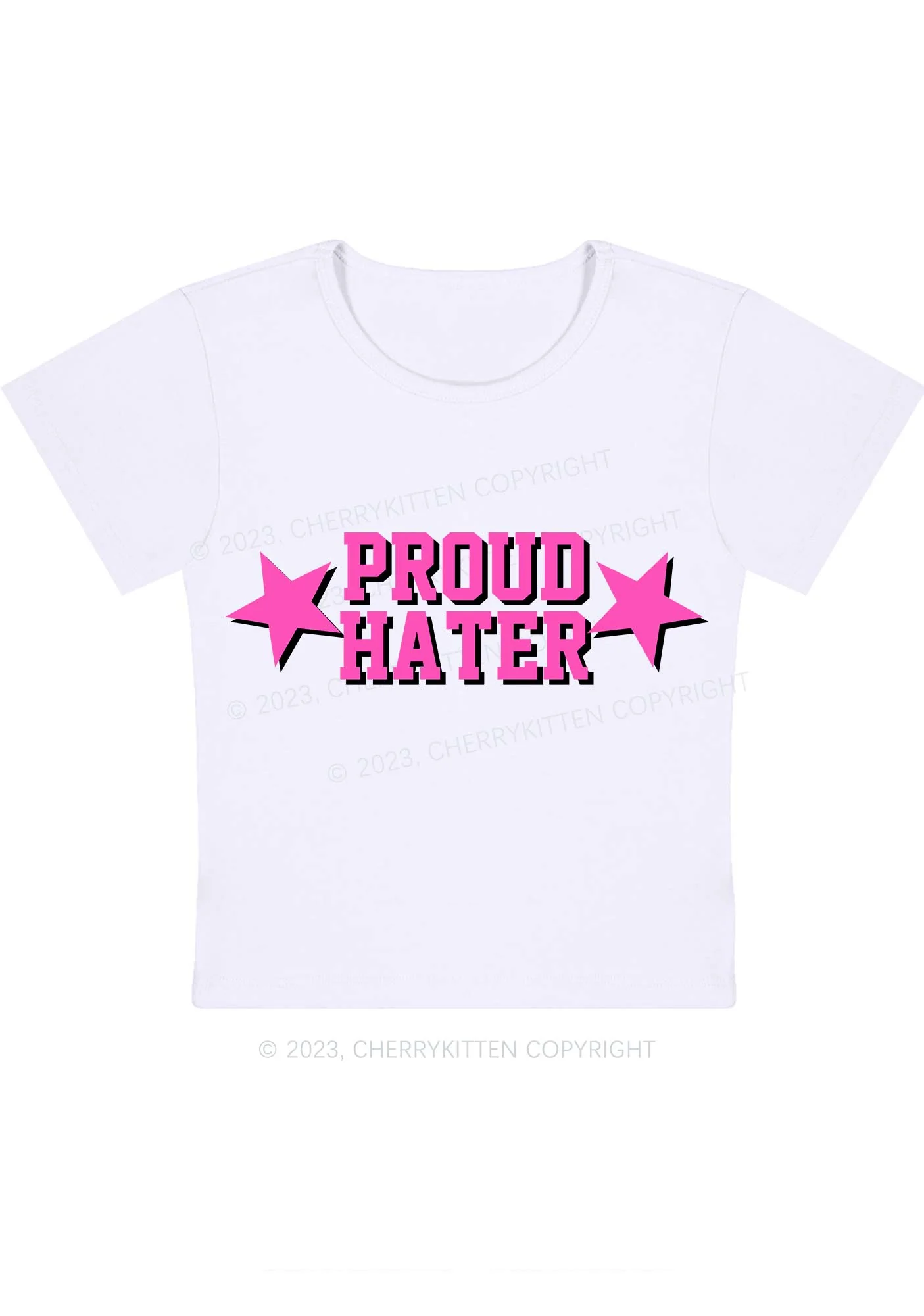 Curvy Proud Hater Baby Tee Cherrykitten - Image 2
