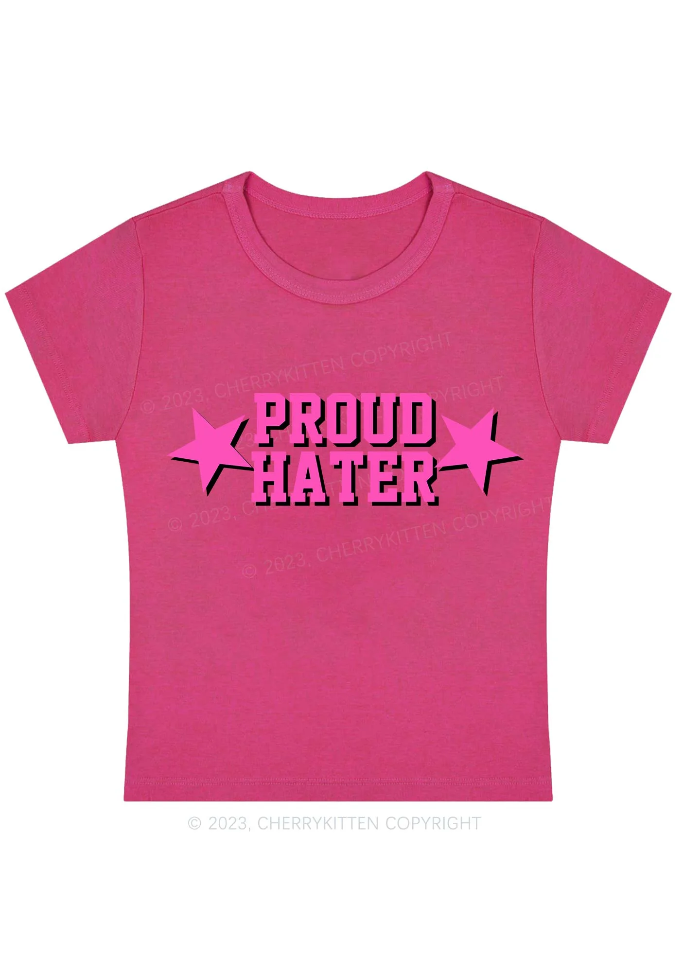 Curvy Proud Hater Baby Tee Cherrykitten - Image 5