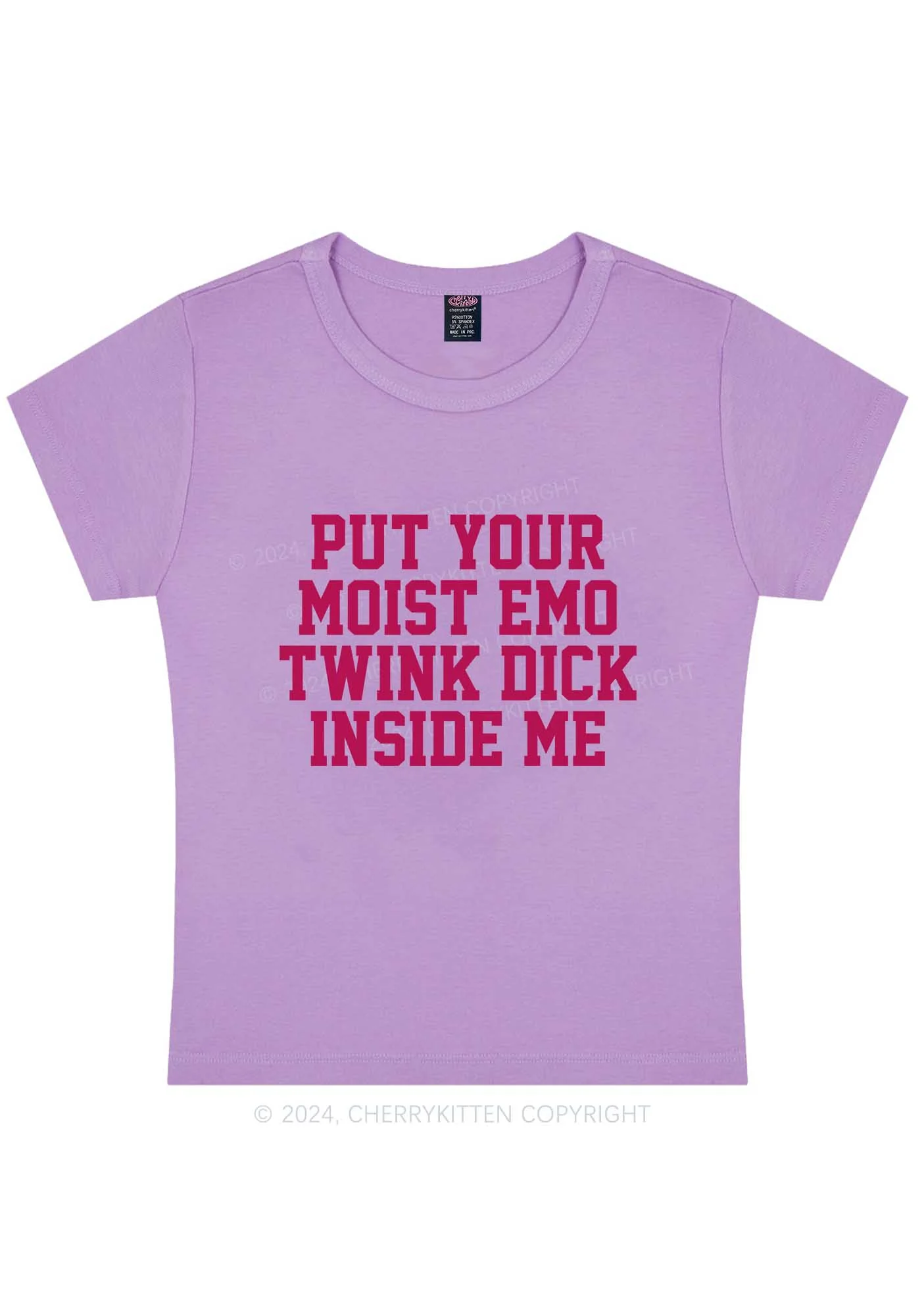 Curvy Put It Inside Me Y2K Baby Tee Cherrykitten - Image 2
