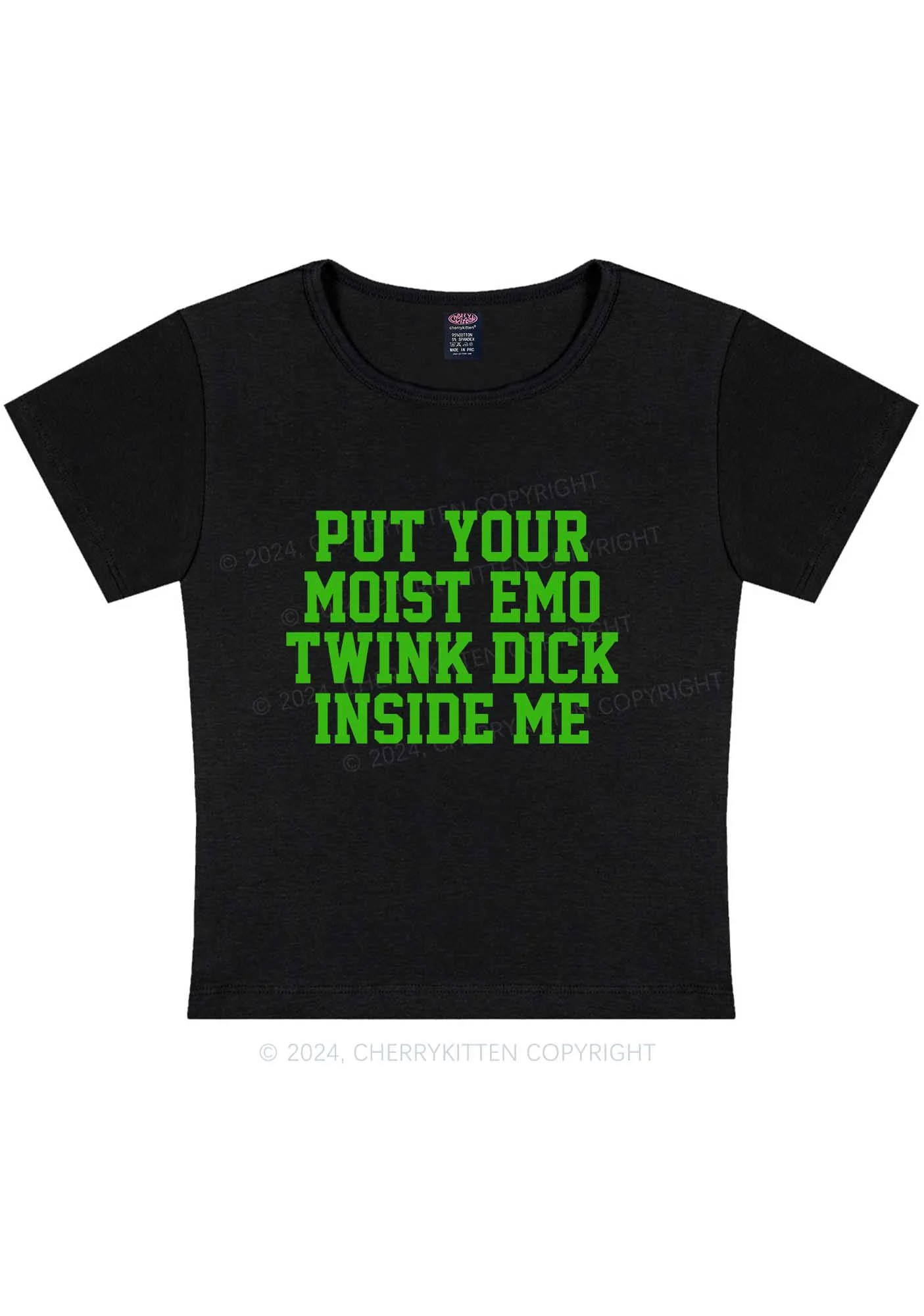 Curvy Put It Inside Me Y2K Baby Tee Cherrykitten - Image 5