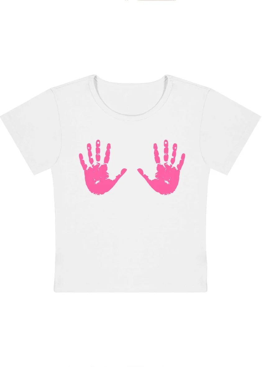 Curvy Put Your Hands Right Baby Tee - Image 2