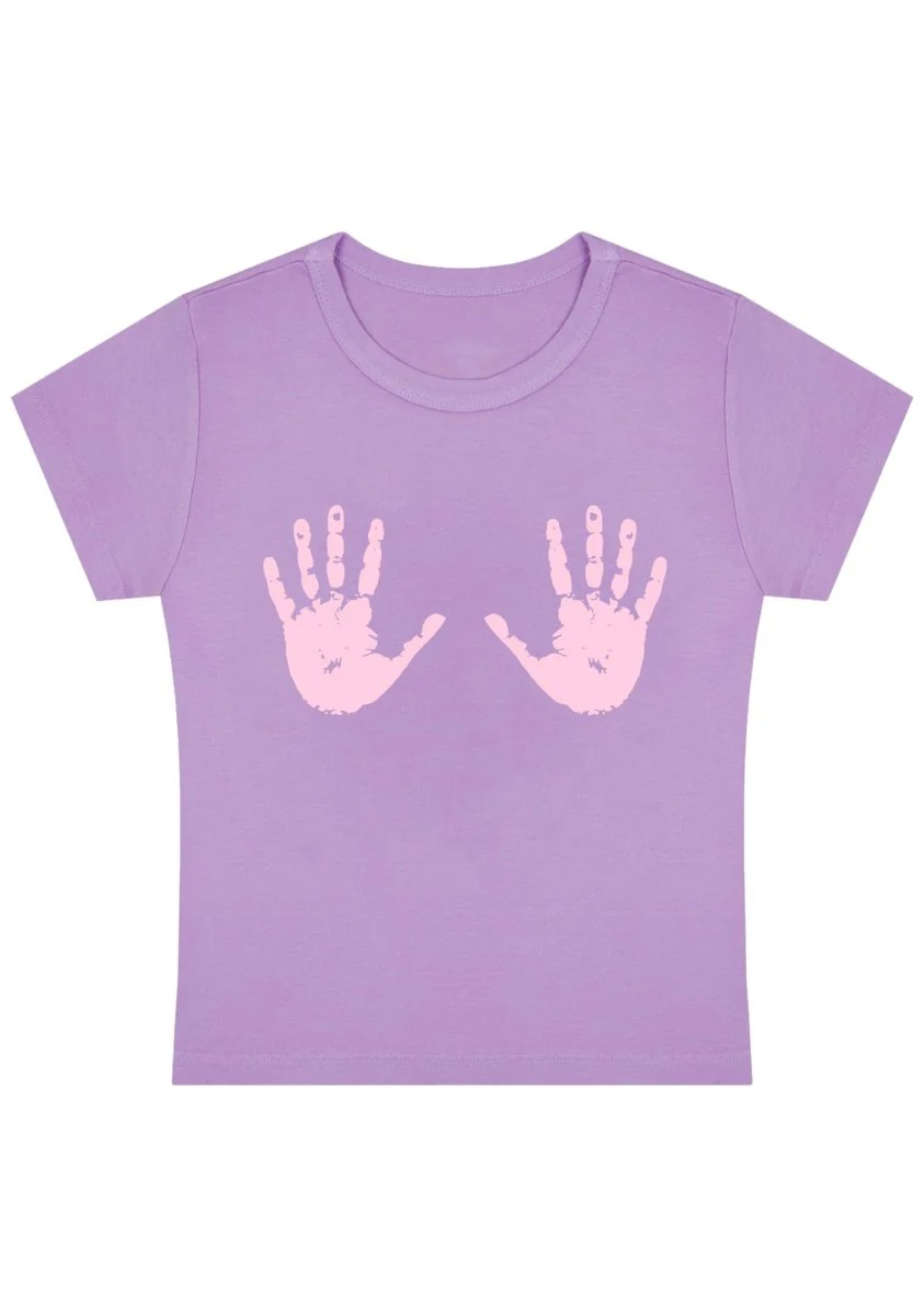 Curvy Put Your Hands Right Baby Tee - Image 4