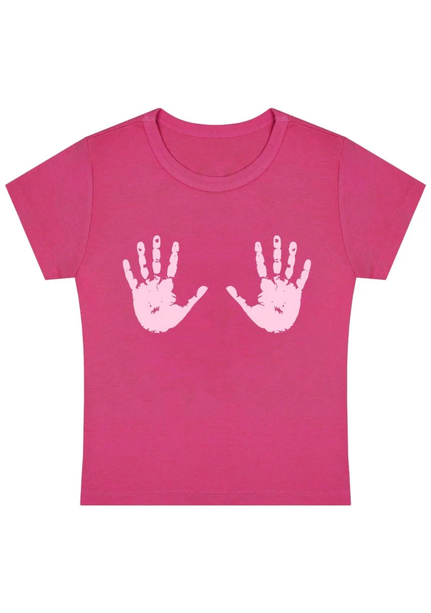 Curvy Put Your Hands Right Baby Tee - Image 5