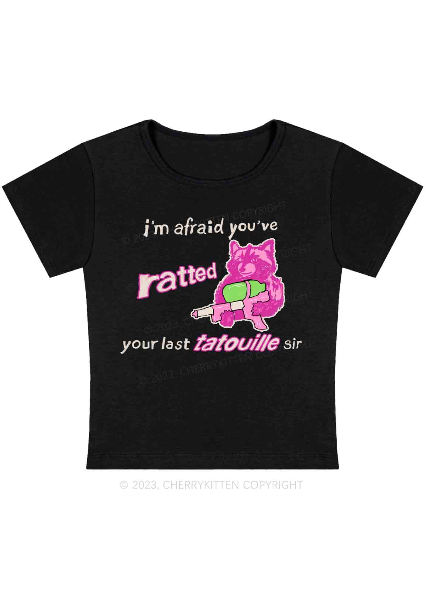 Curvy Ratted Your Last Tatouille Sir Y2K Baby Tee Cherrykitten - Image 2