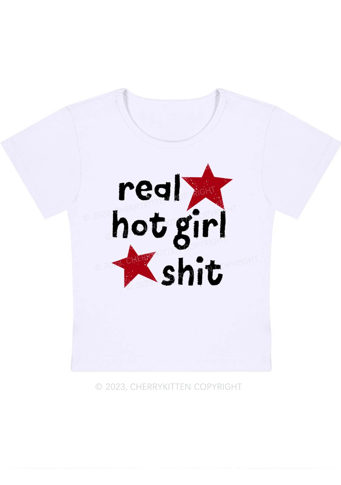 Curvy Real Hot Girl Baby Tee Cherrykitten - Image 2